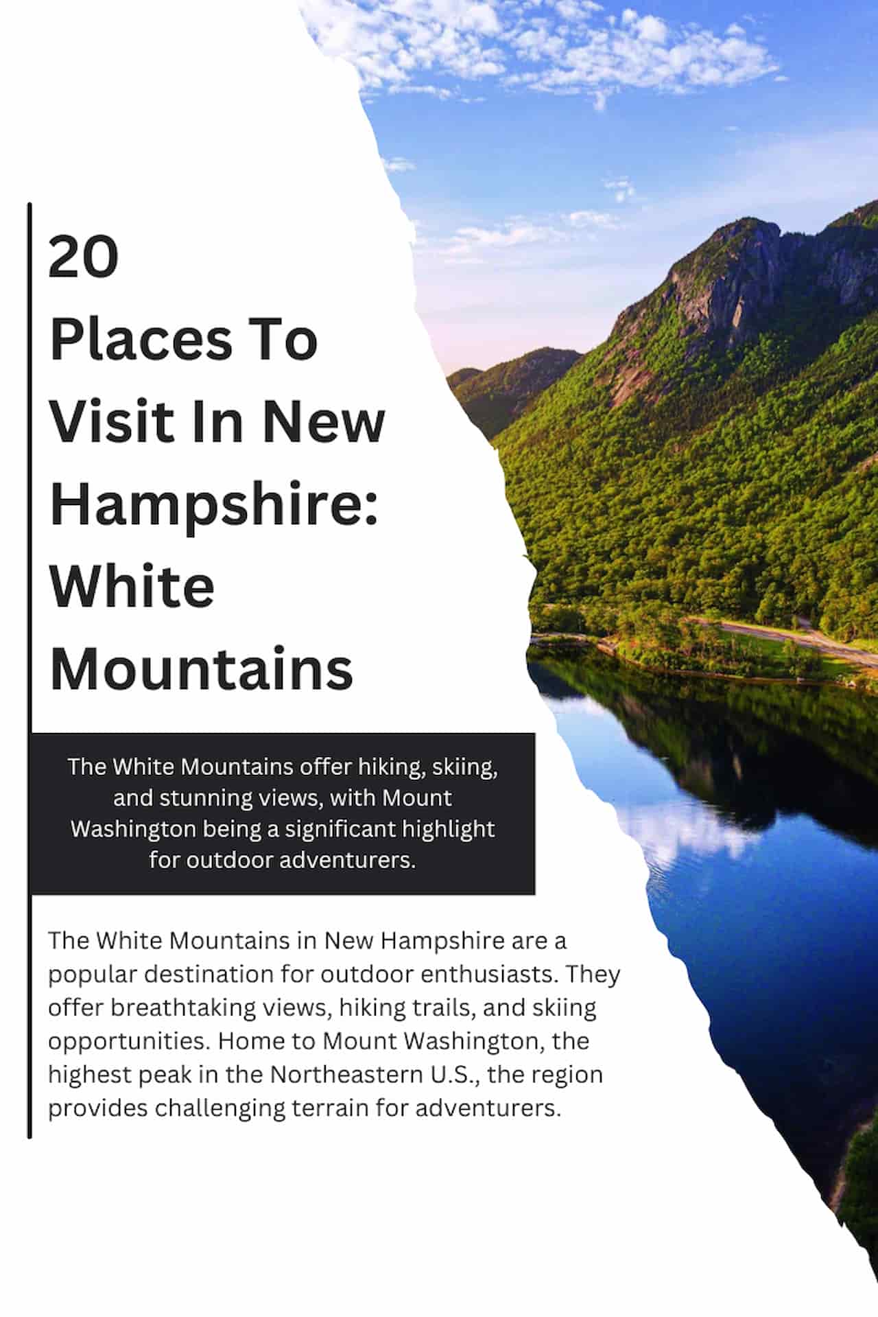 20 Places To Visit In New Hampshire White Mountains
