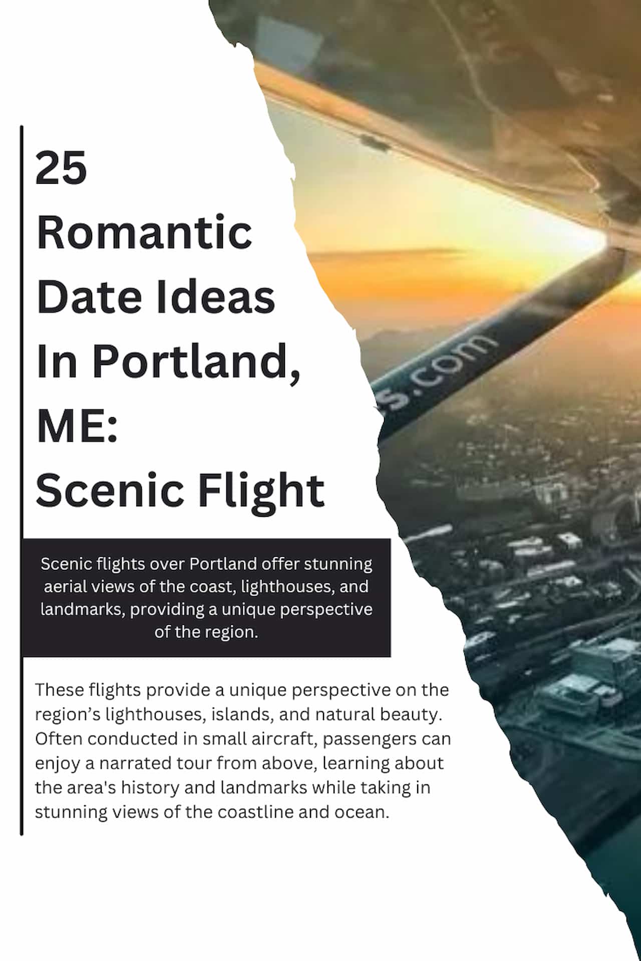 25 Romantic Date Ideas In Portland ME Scenic Flight