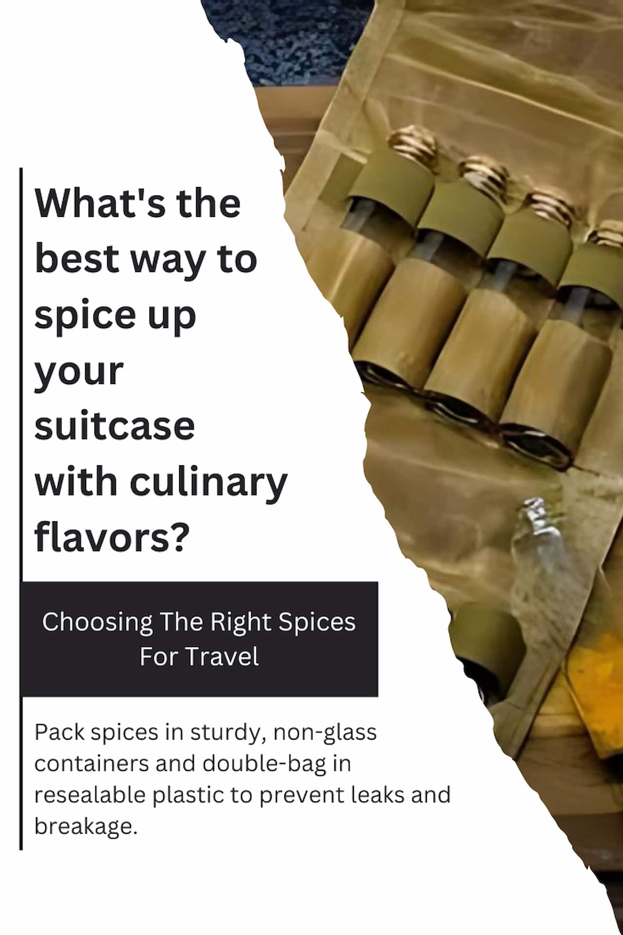 how to pack spices for travel