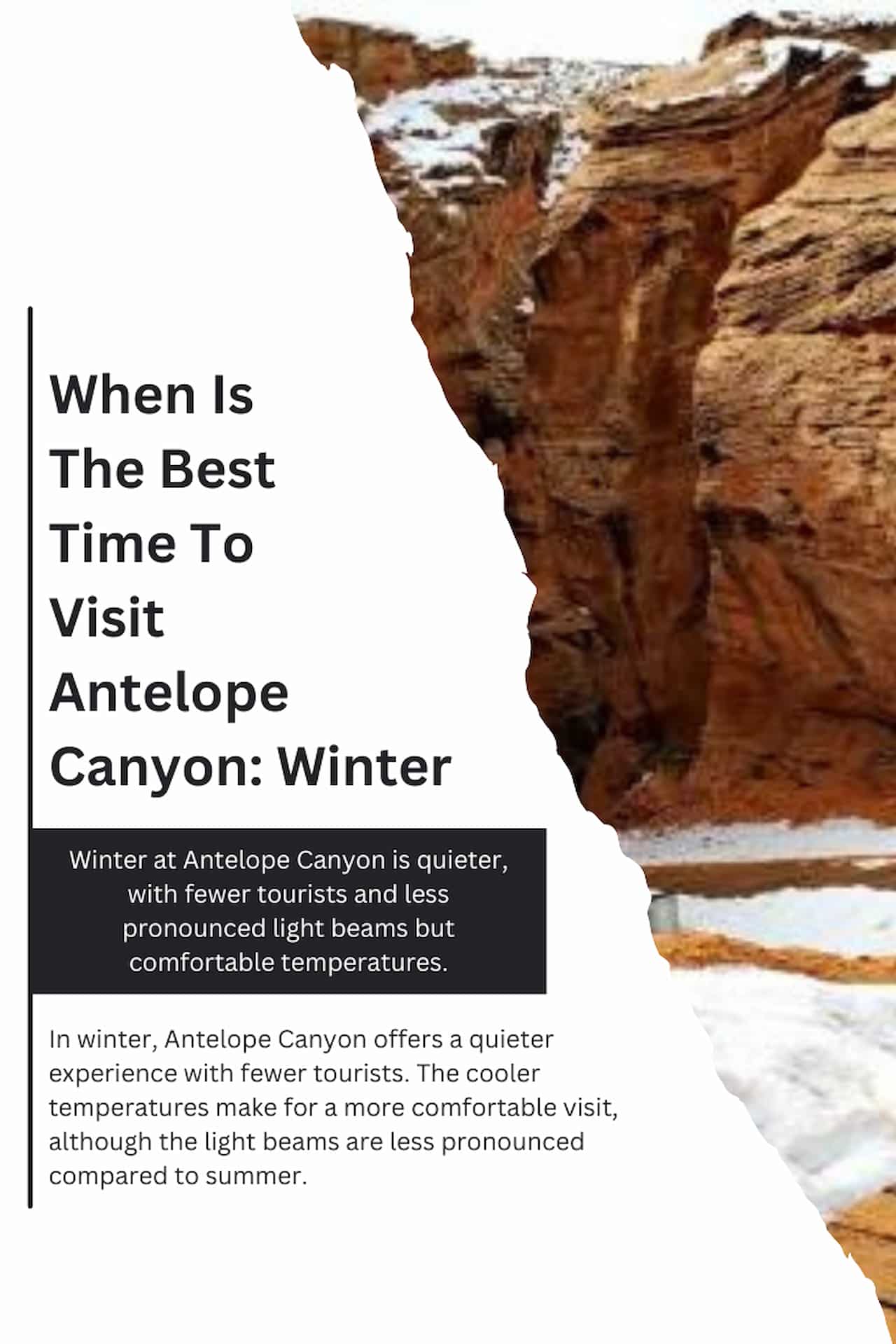 When Is The Best Time To Visit Antelope Canyon Winter