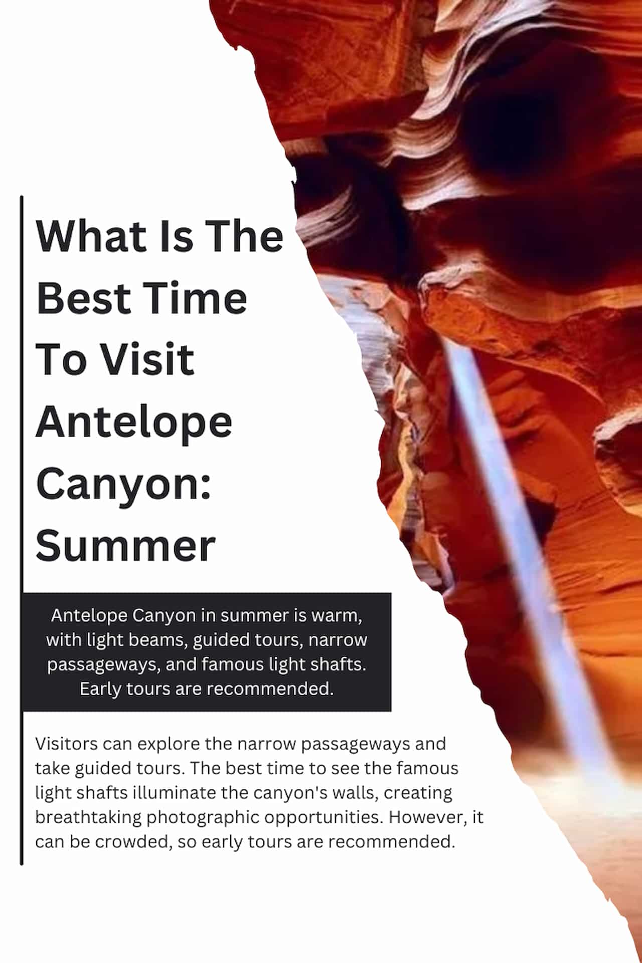 What Is The Best Time To Visit Antelope Canyon Summer