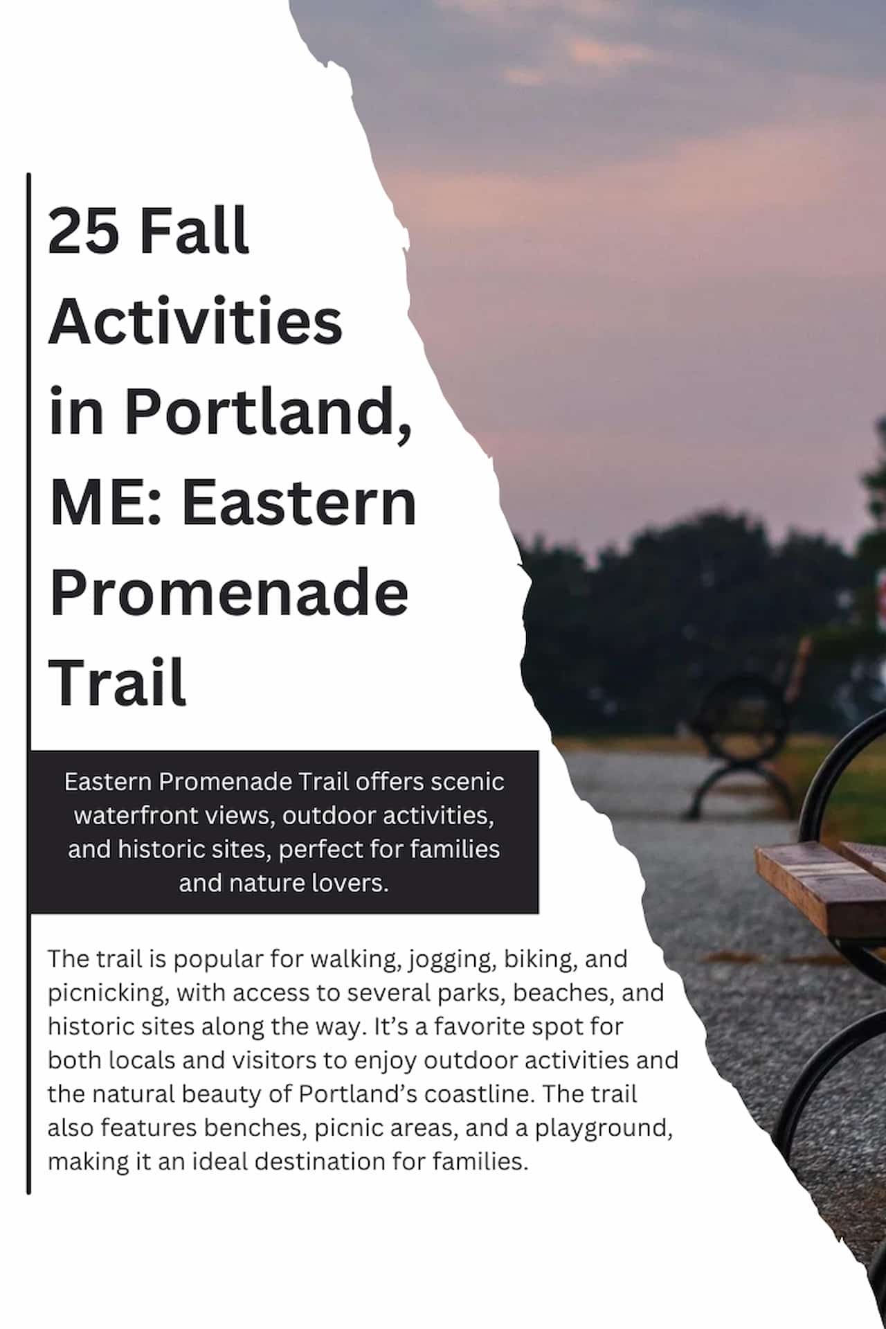 25 Fall Activities in Portland ME Eastern Promenade Trail
