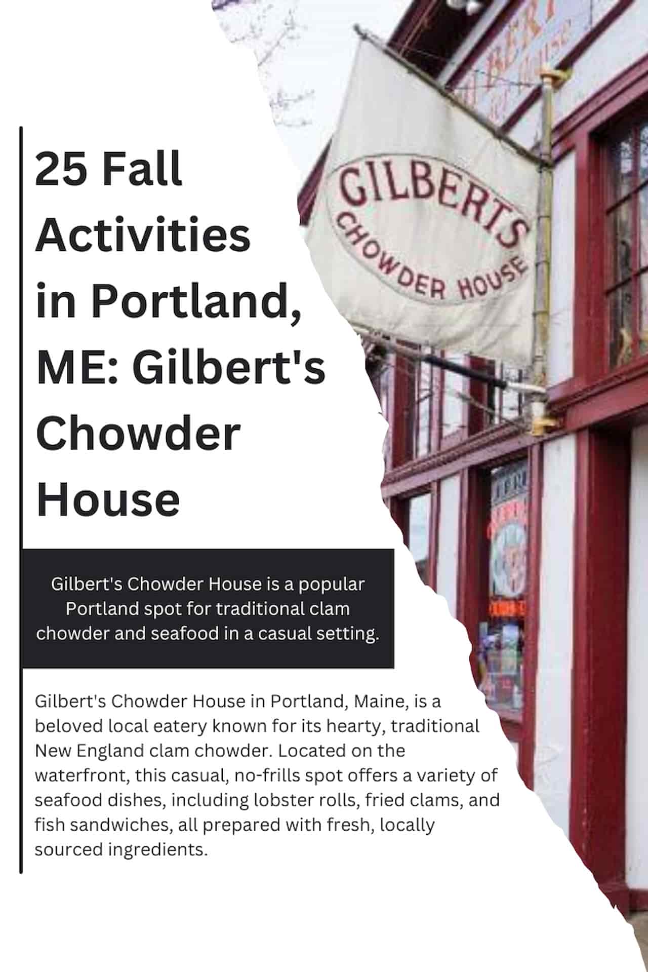 25 Fall Activities in Portland ME Gilberts Chowder House