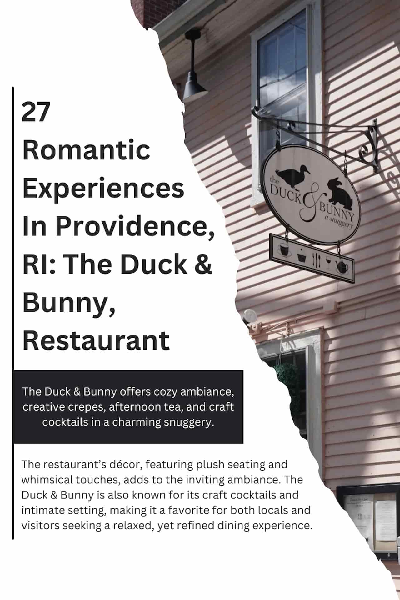 27 Romantic Experiences In Providence RI The Duck Bunny restaurant