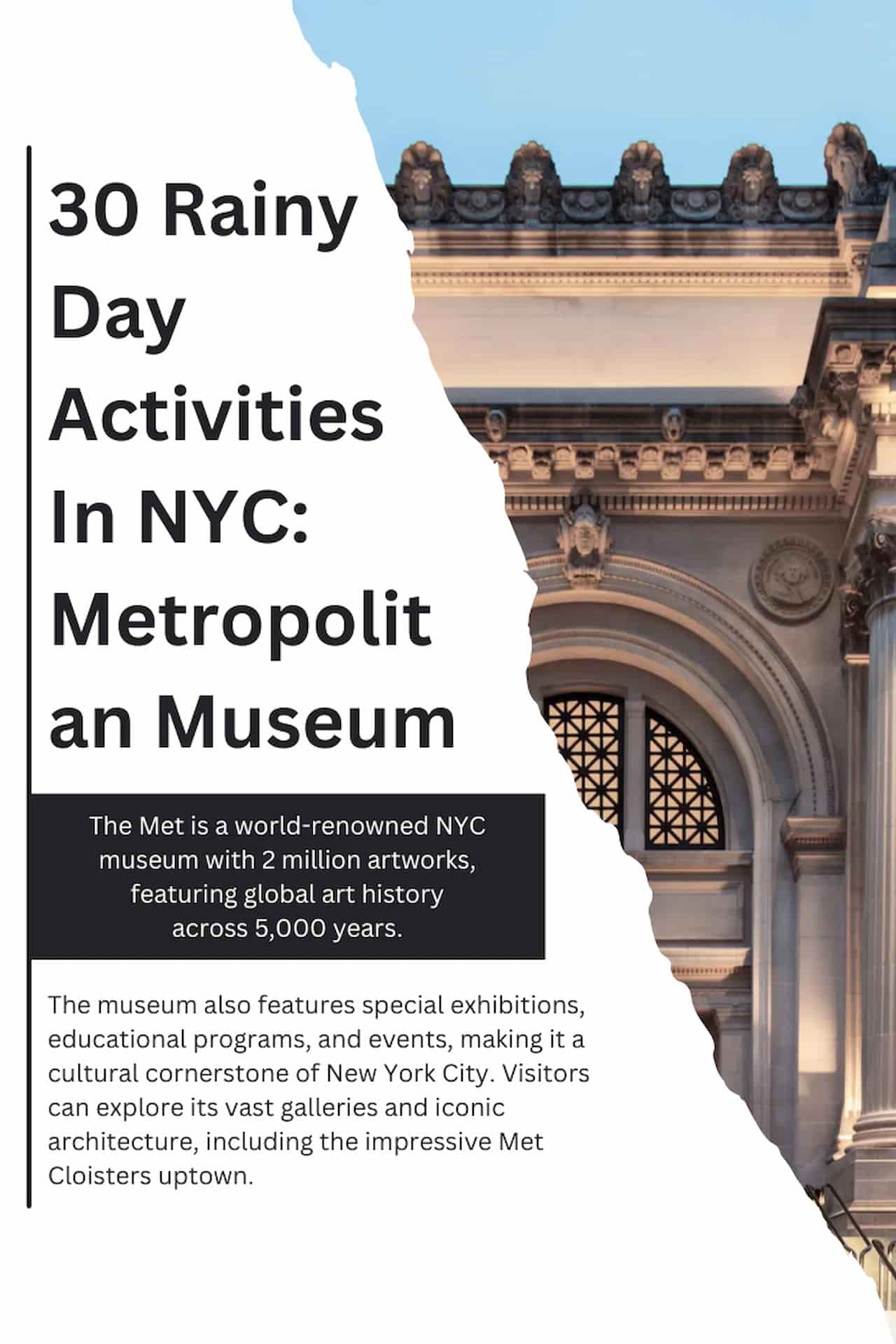 30 Rainy Day Activities In NYC Metropolitan Museum