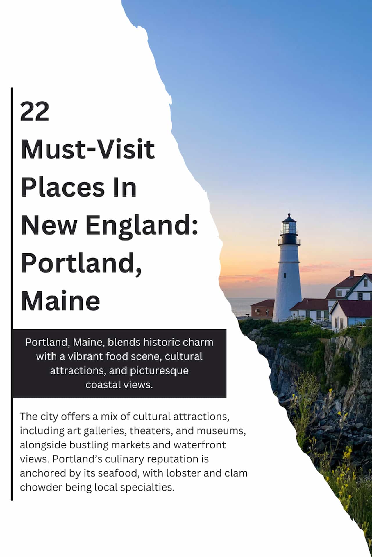 22 Must Visit Places In New England Portland Maine