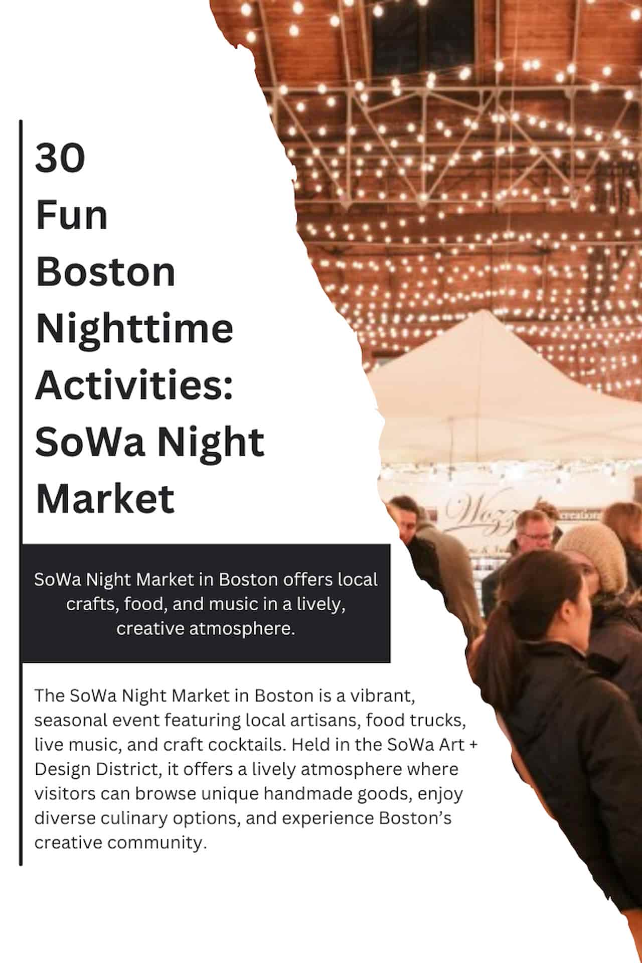 30 Fun Boston Nighttime Activities SoWa Night Market