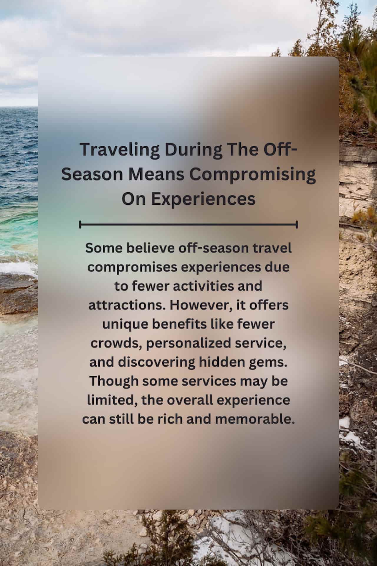 Misunderstandings About Travel Seasons The High Season Is Always The Best Time To Travel