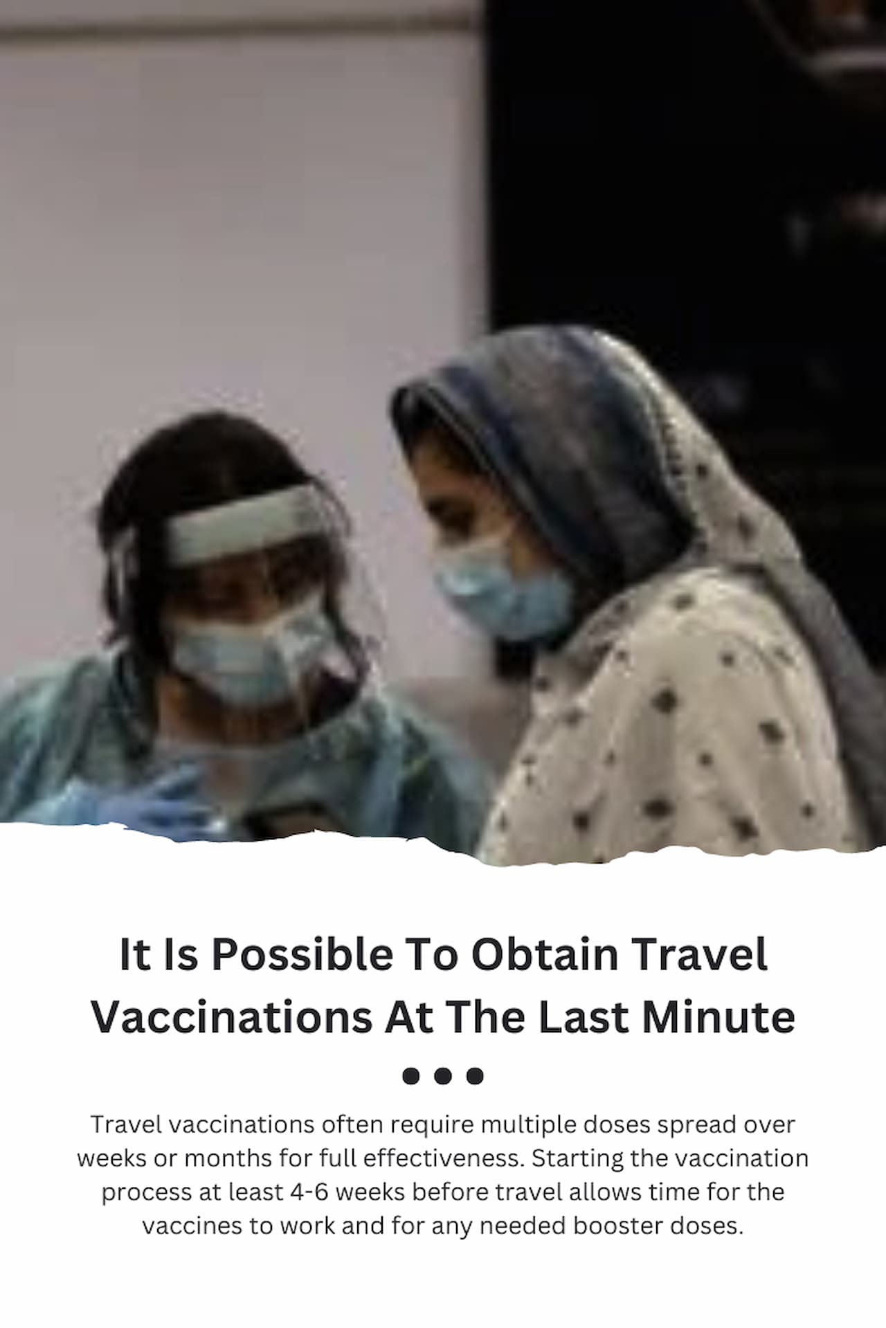 Misunderstandings About Travel Vaccinations It Is Possible To Obtain Travel Vaccinations At The Last Minute