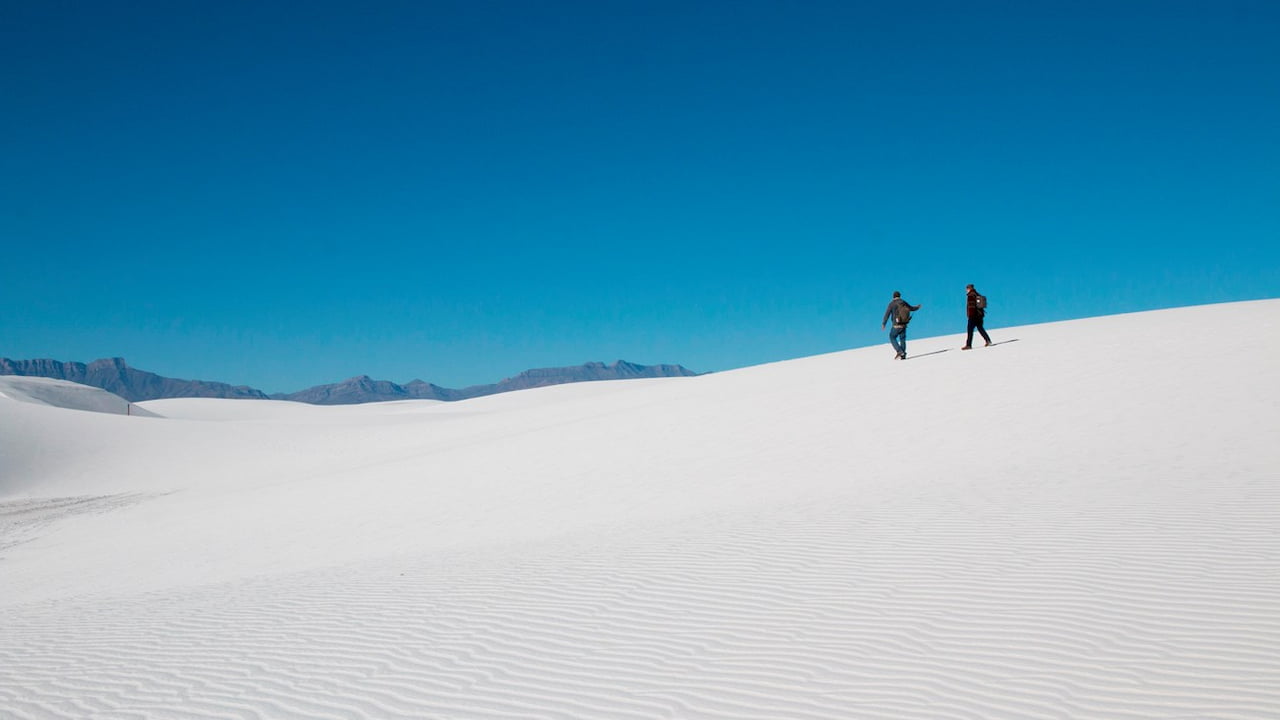 when is the best time to visit white sands national park Alkali Flat Trail