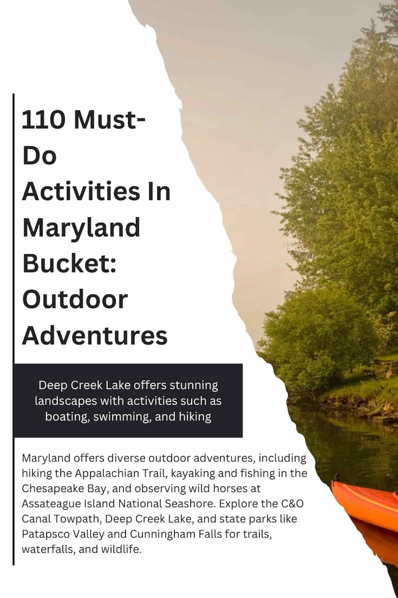 110 Must Do Activities In Maryland Bucket Outdoor Adventures