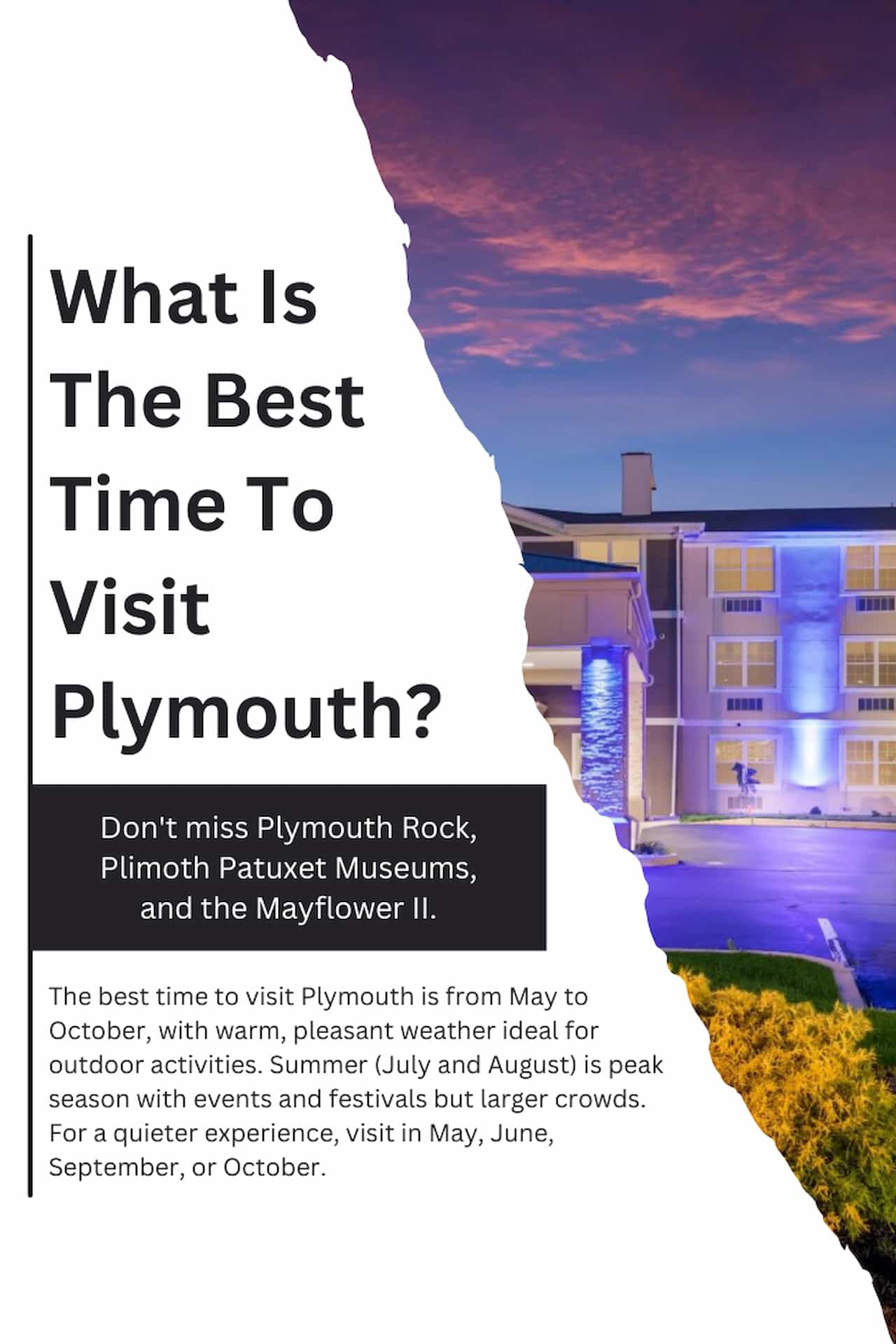 18 Hotels In Plymouth MA for All Budgets What Is The Best Time To Visit Plymouth