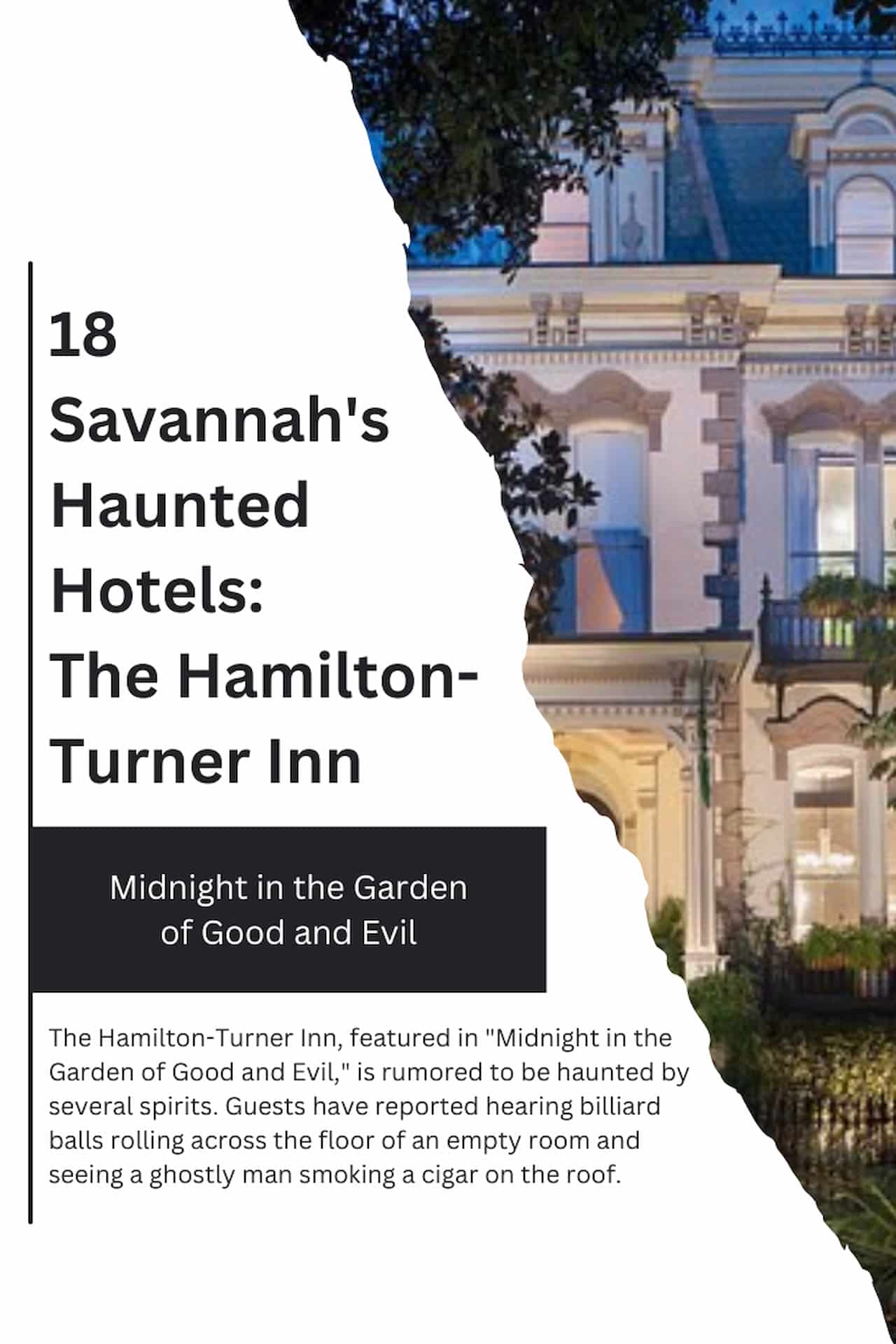 18 Savannahs Haunted Hotels A Spooky Guide The Hamilton Turner Inn