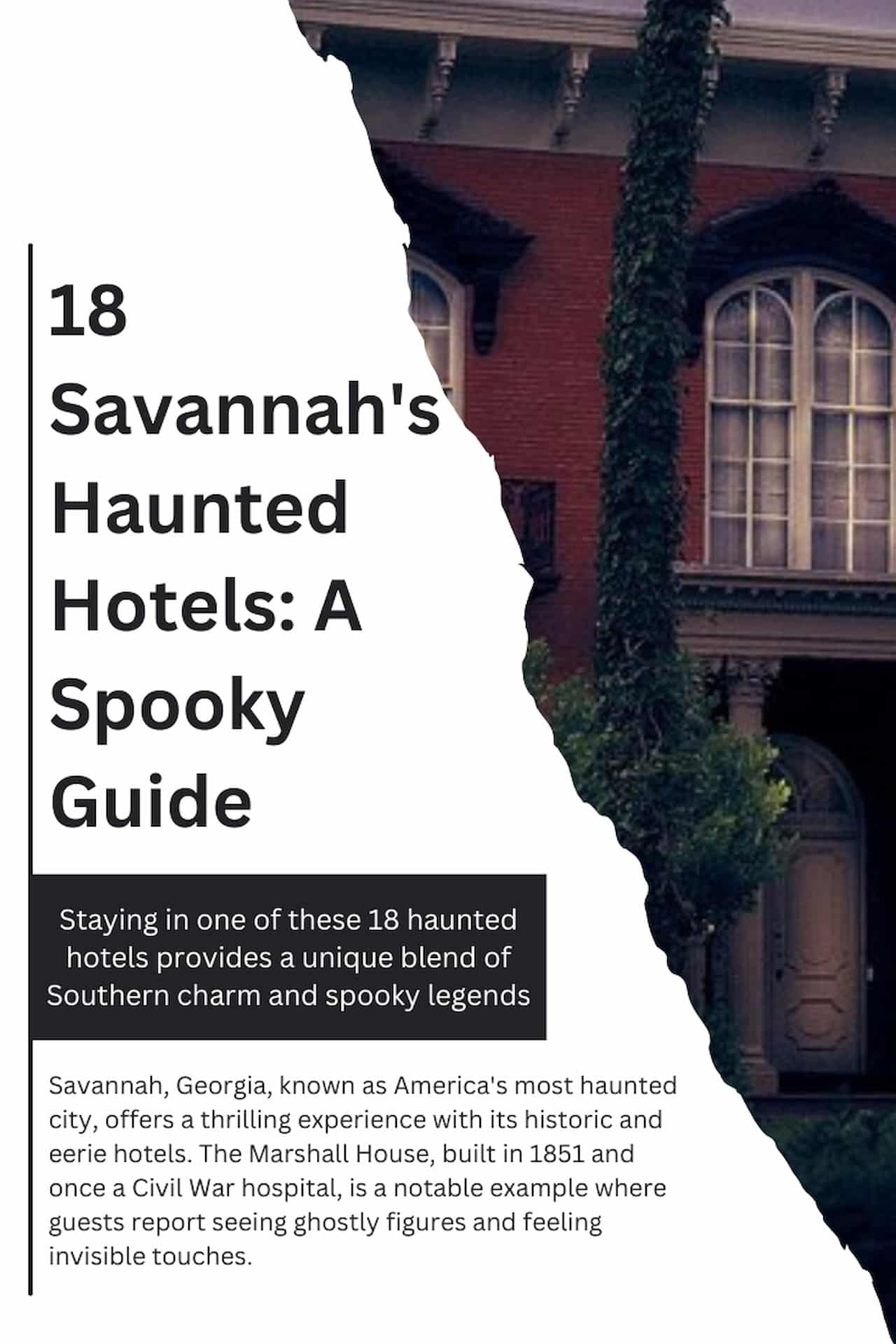 18 Savannahs Haunted Hotels A Spooky Guide