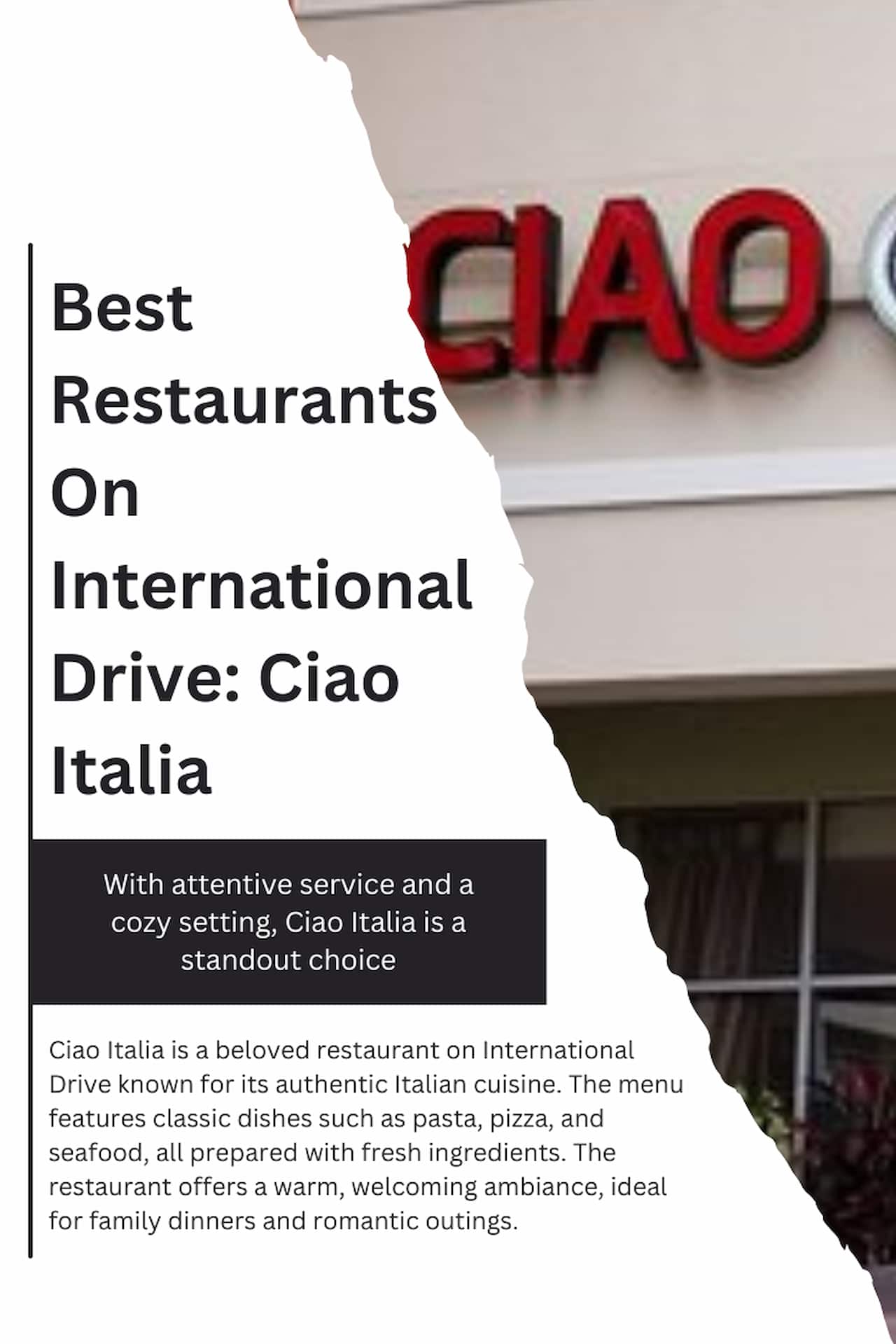 36 Best Restaurants On International Drive Orlando Best Restaurants On International Drive Ciao Italia