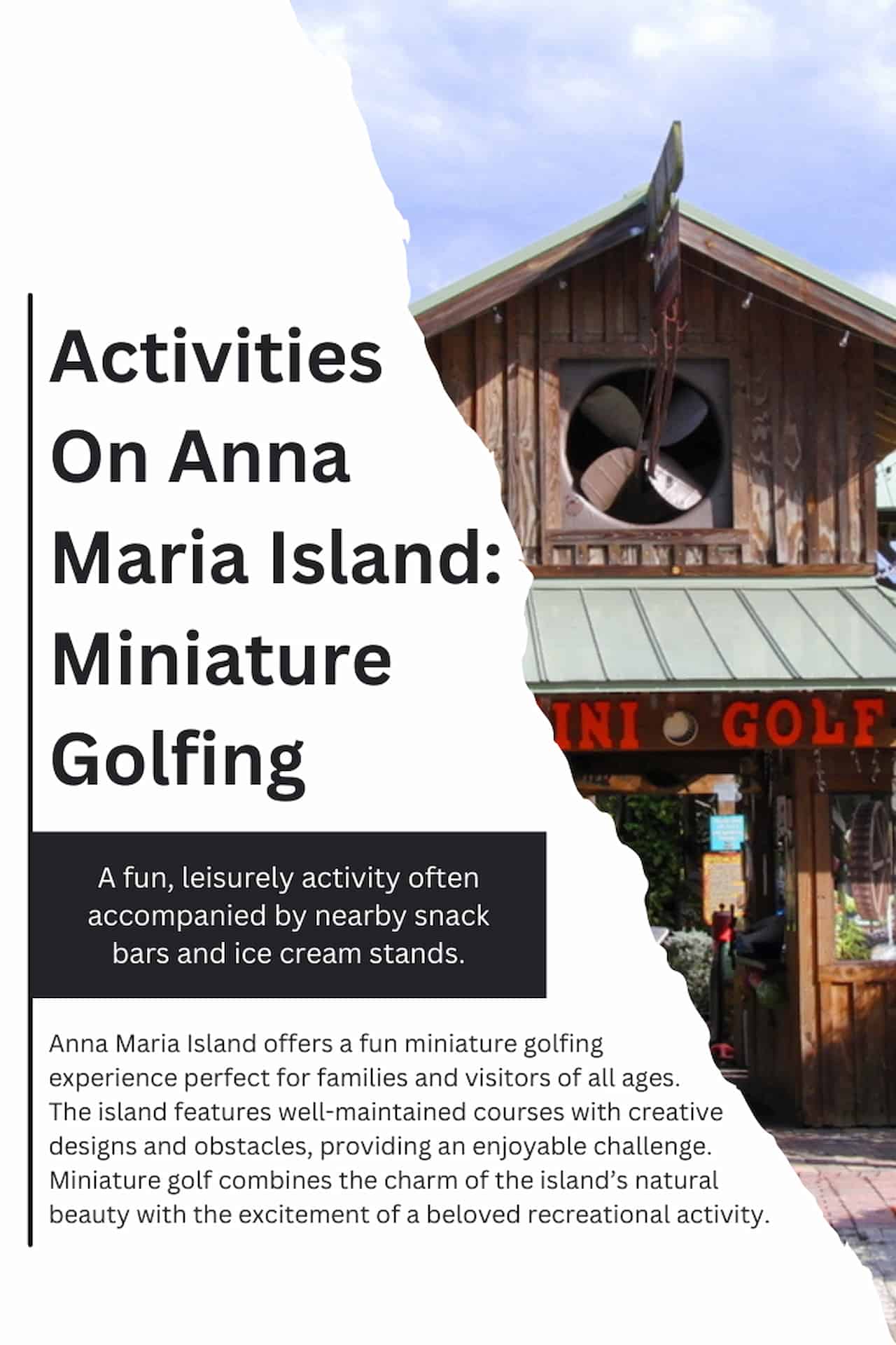 Activities On Anna Maria Island Miniature Golfing