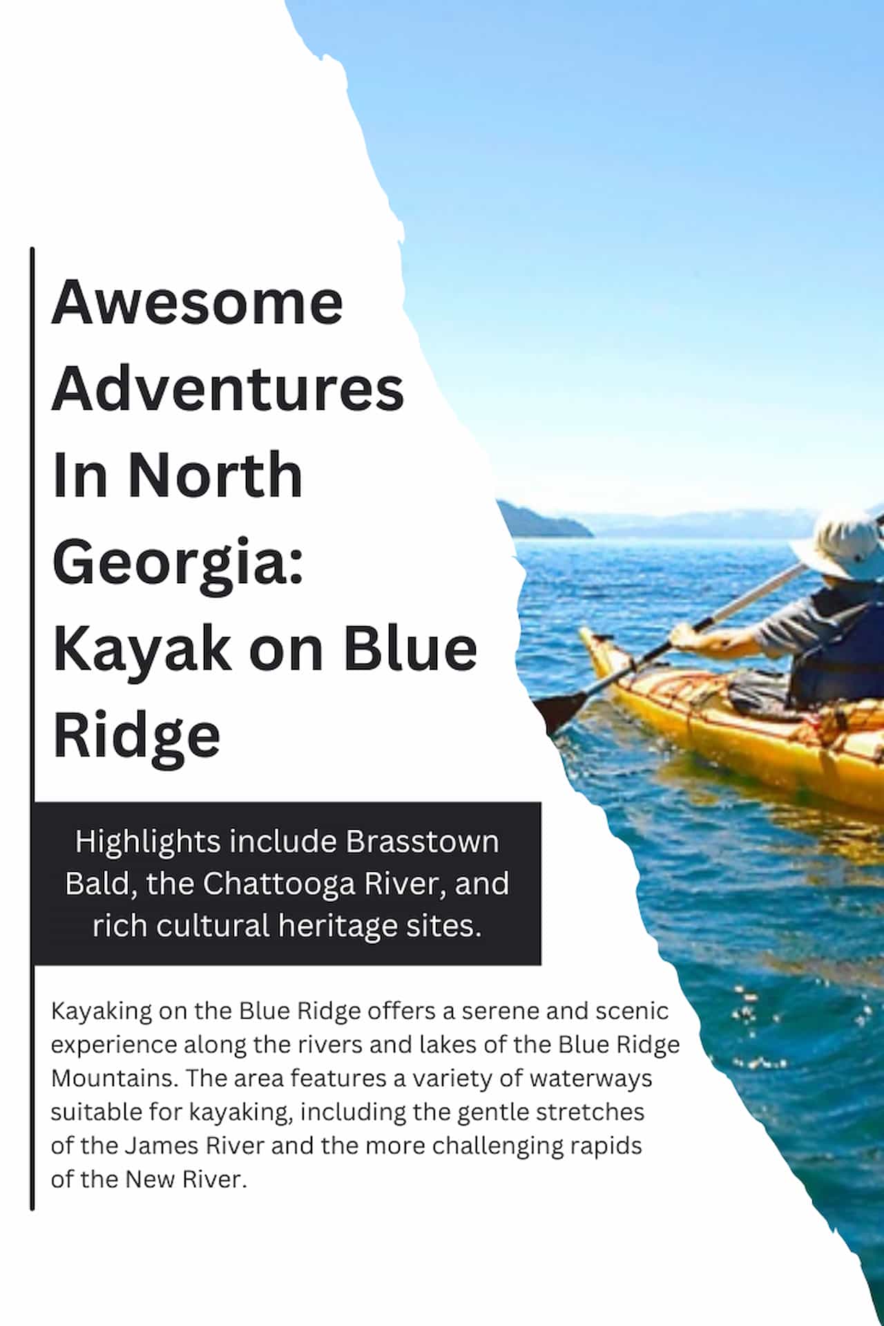 Awesome Adventures In North Georgia Kayak on Blue Ridge