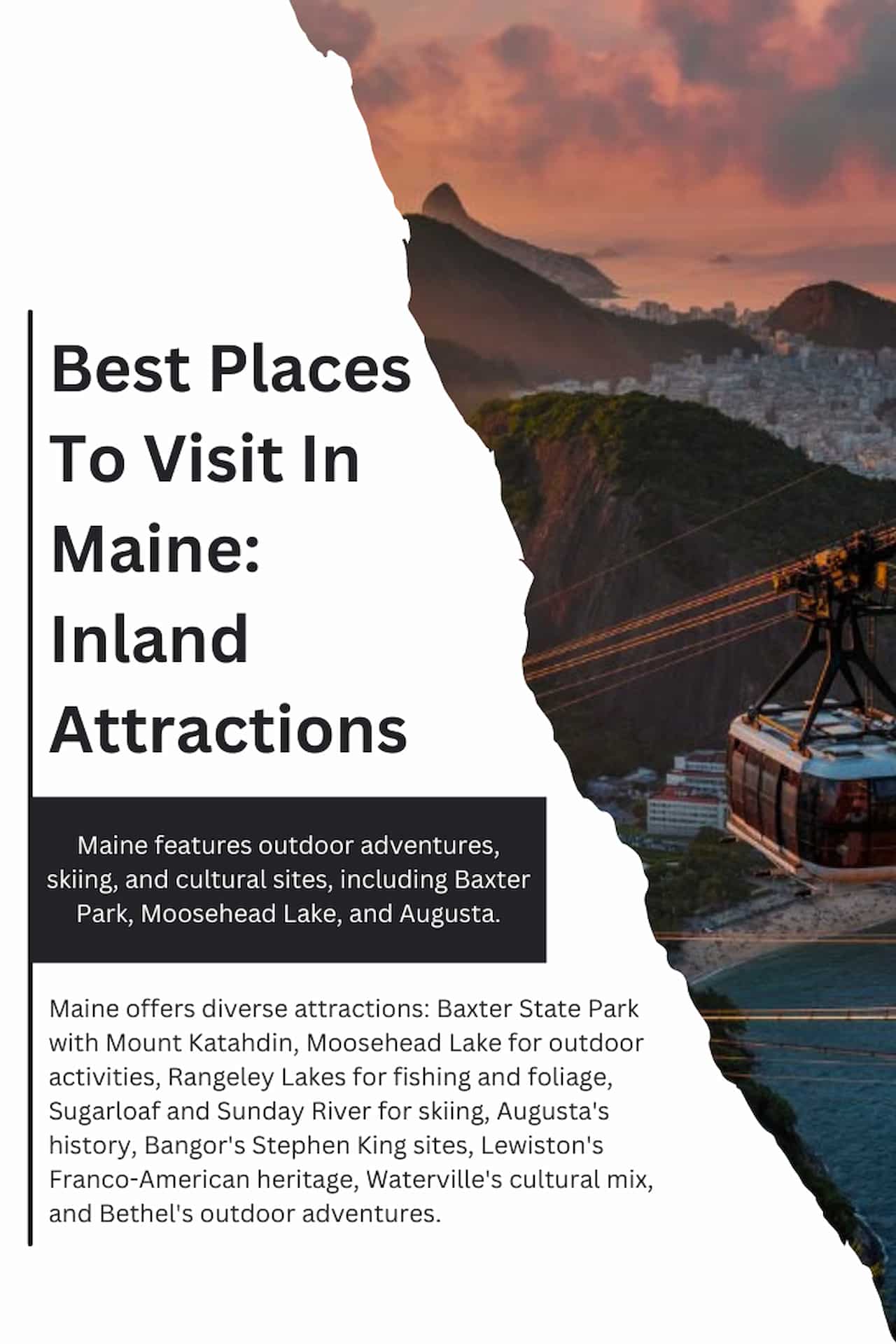 Best Places To Visit In Maine Inland Attractions