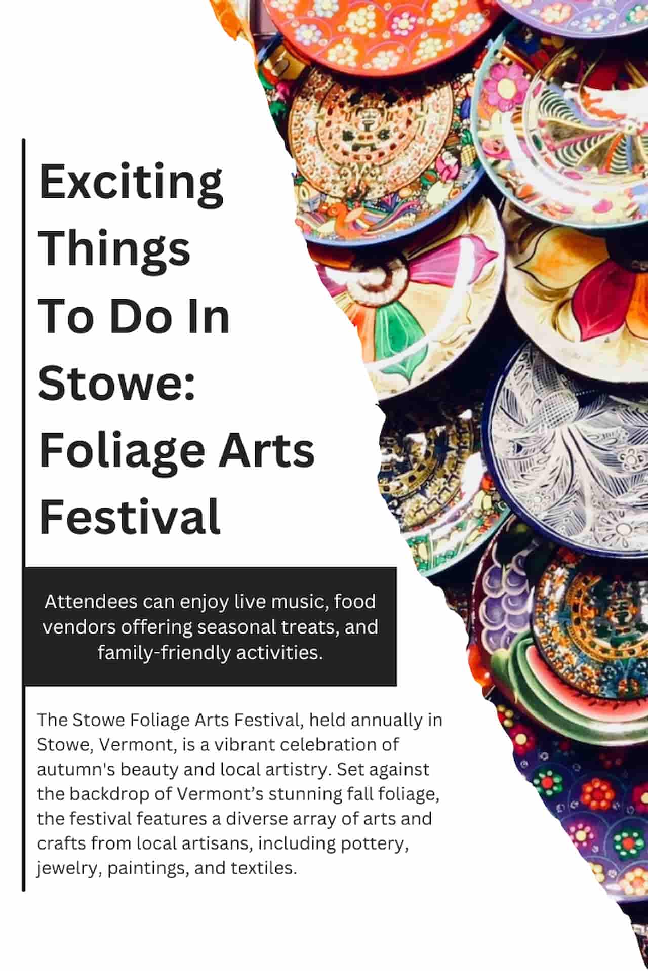 Exciting Things To Do In Stowe Foliage Arts Festival
