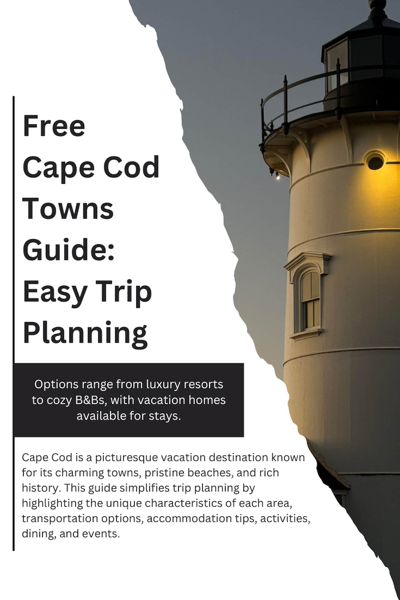 Free Cape Cod Towns Guide Easy Trip Planning