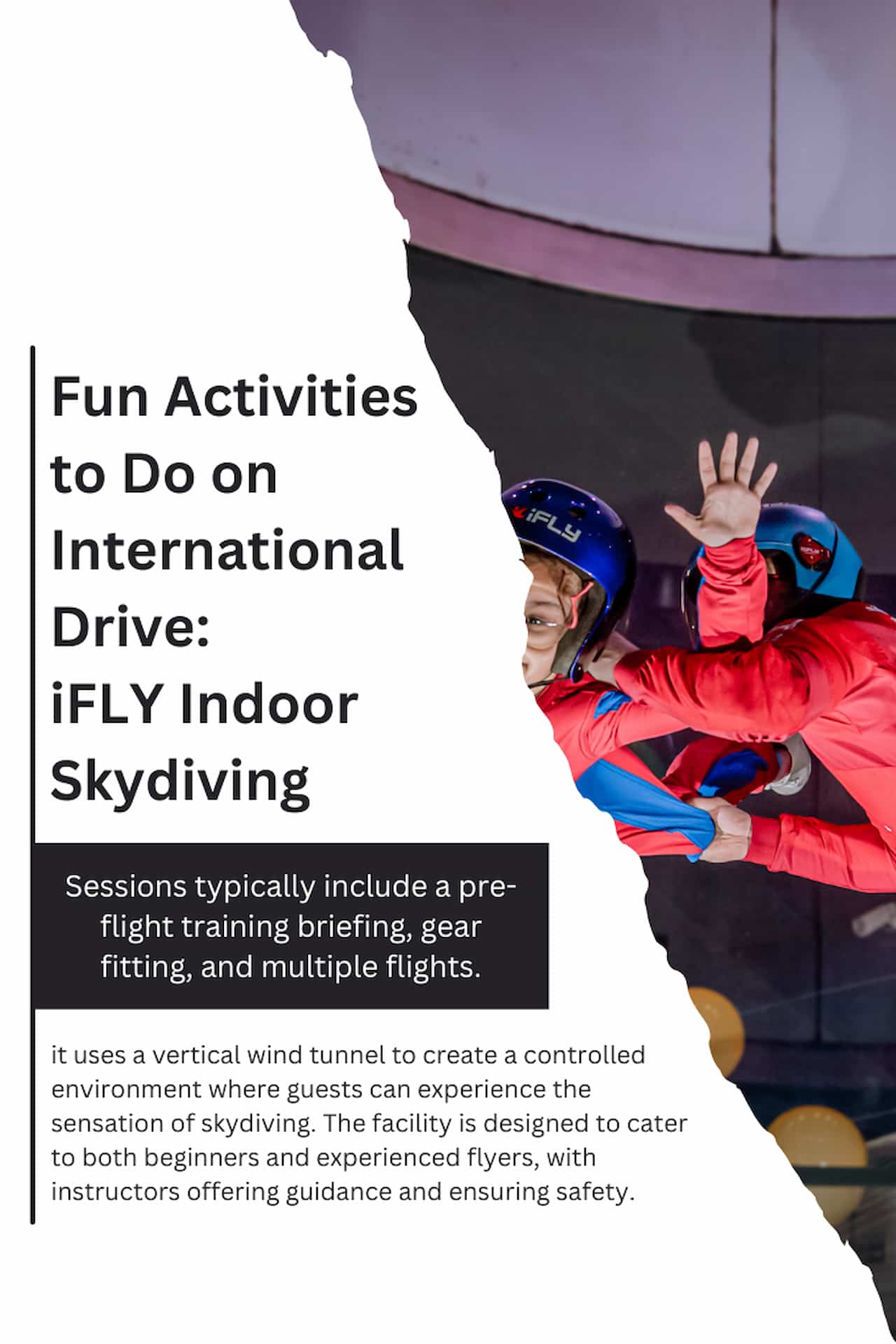 Fun Activities to Do on International Drive iFLY Indoor Skydiving