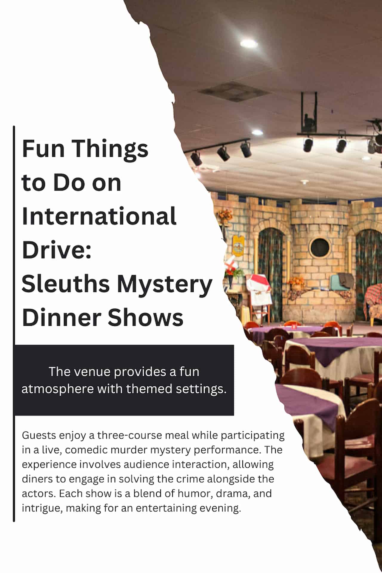 Fun Things to Do on International Drive Sleuths Mystery Dinner Shows