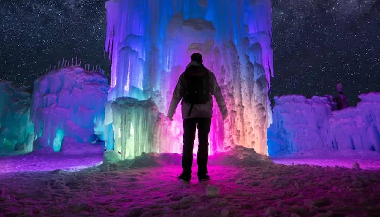 Marvel at the Ice Castles