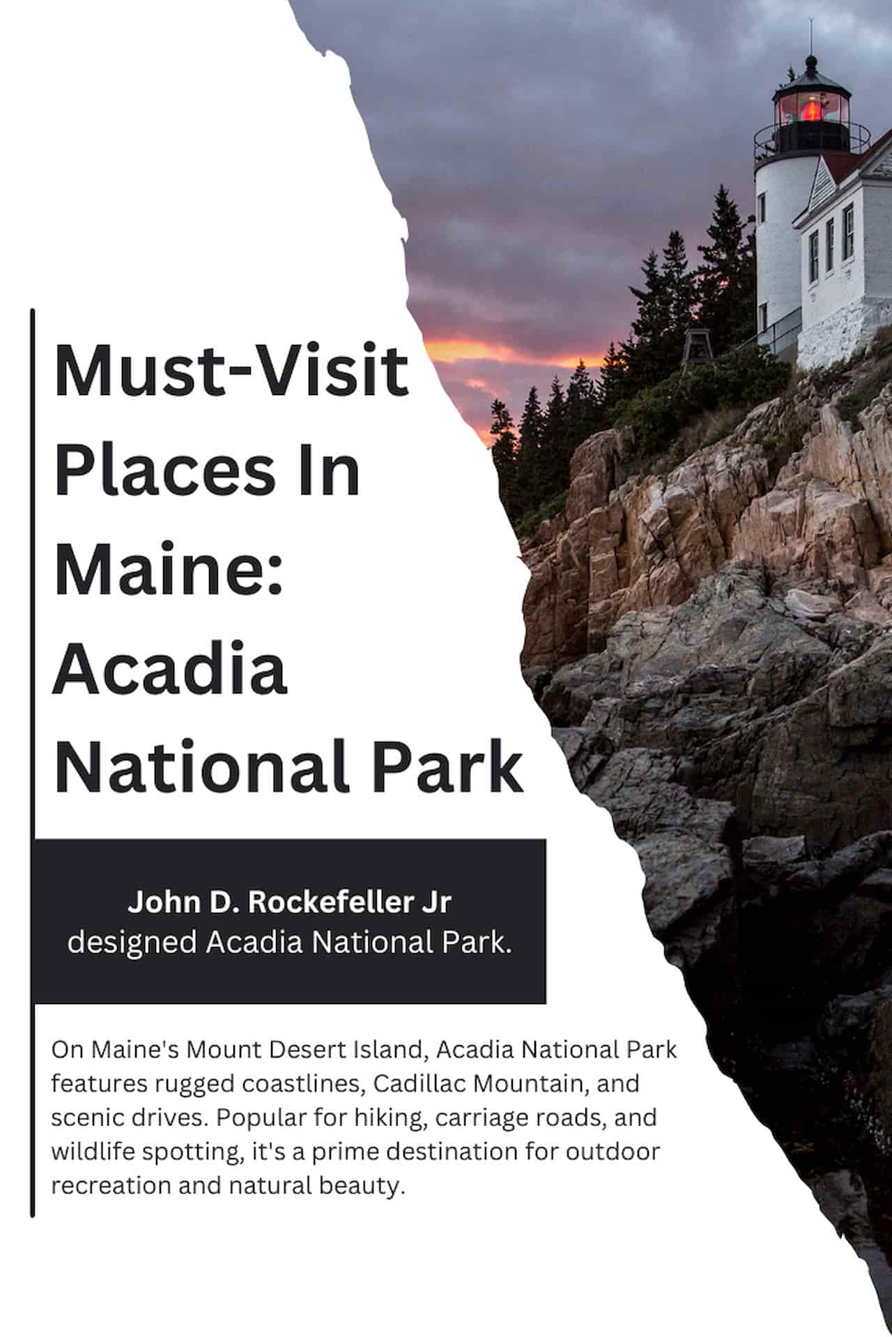 Must Visit Places In Maine Acadia National Park
