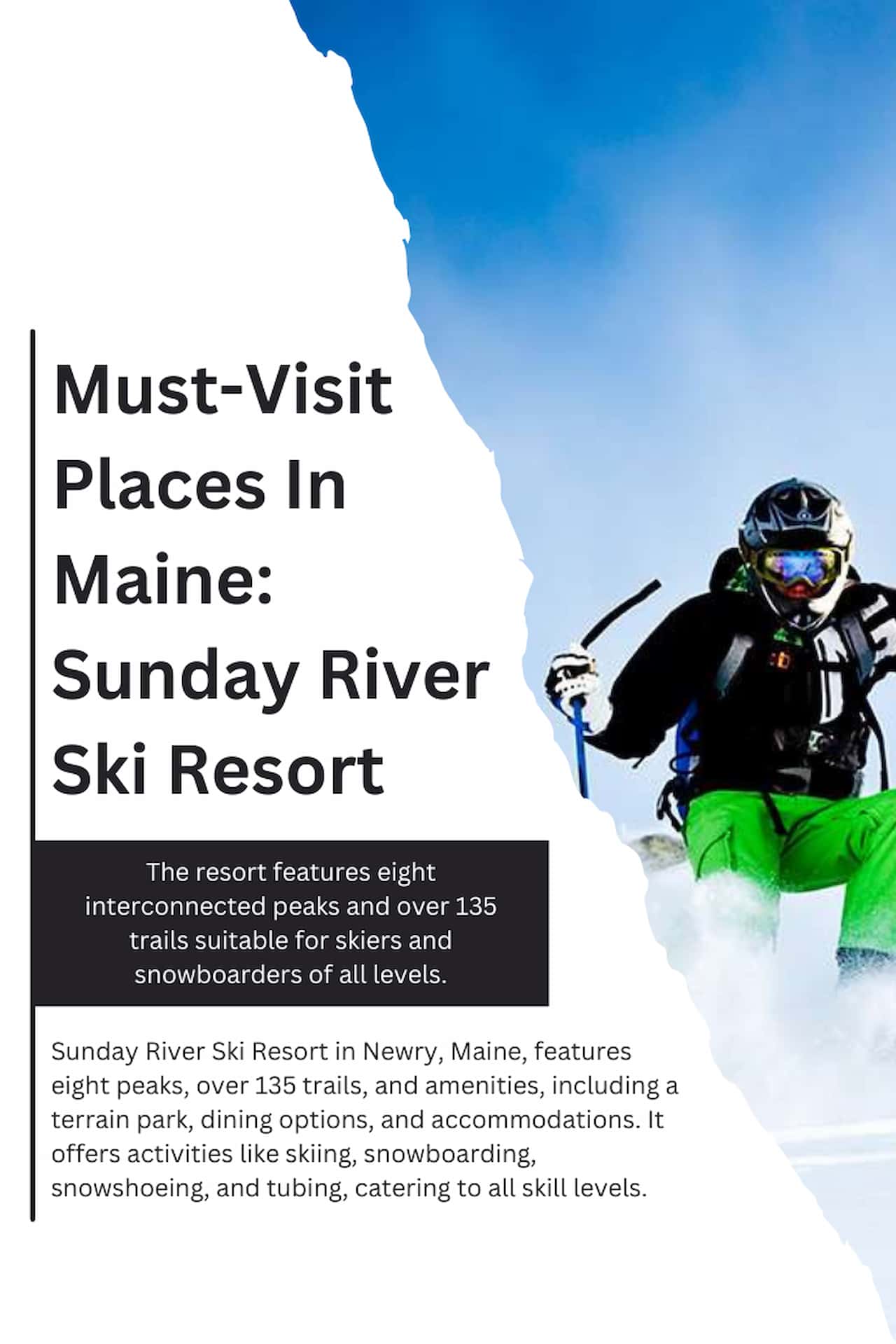 Must Visit Places In Maine Sunday River Ski Resort