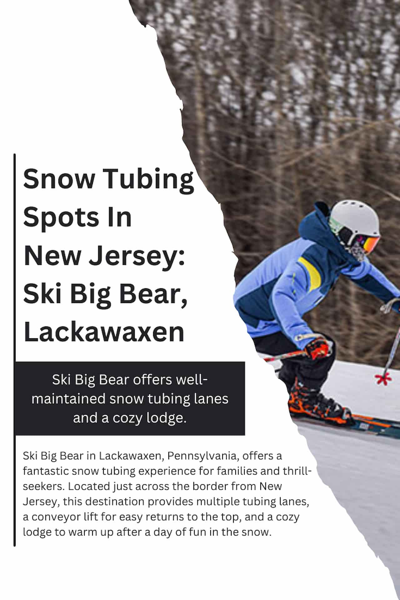 Snow Tubing Spots In New Jersey Ski Big Bear