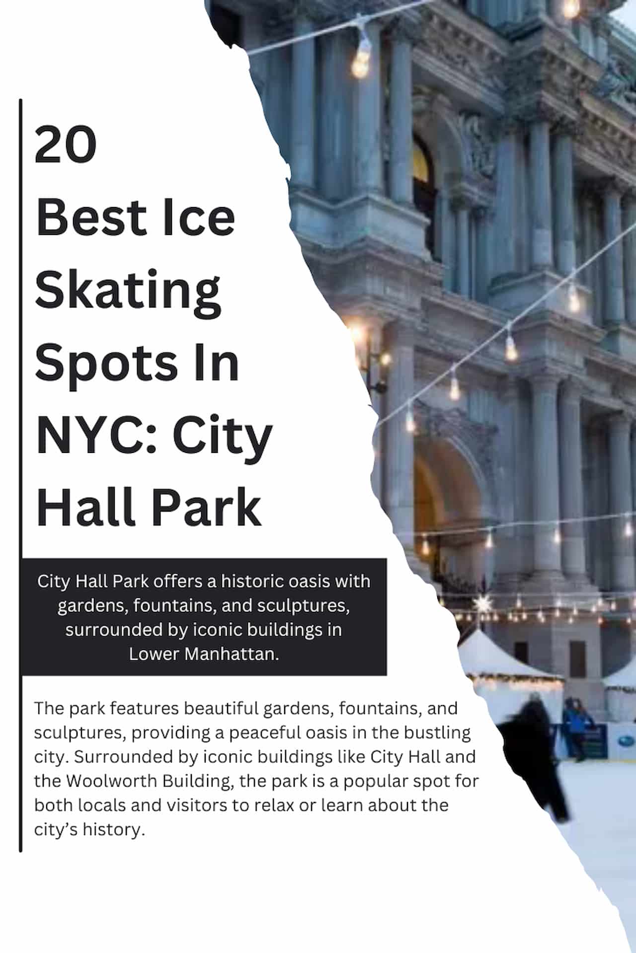 20 Best Ice Skating Spots In NYC City Hall Park