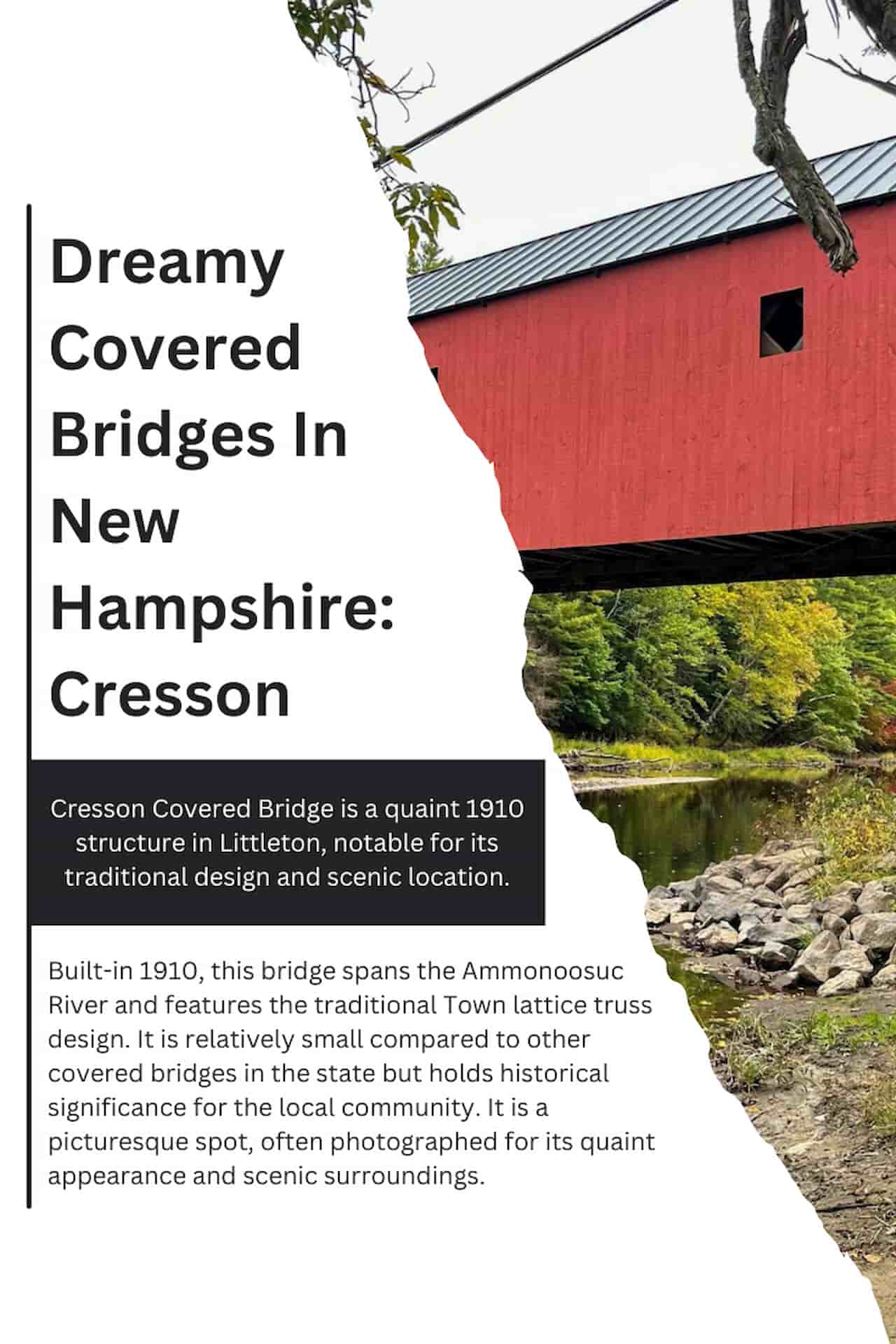 Dreamy Covered Bridges In New Hampshire Cresson
