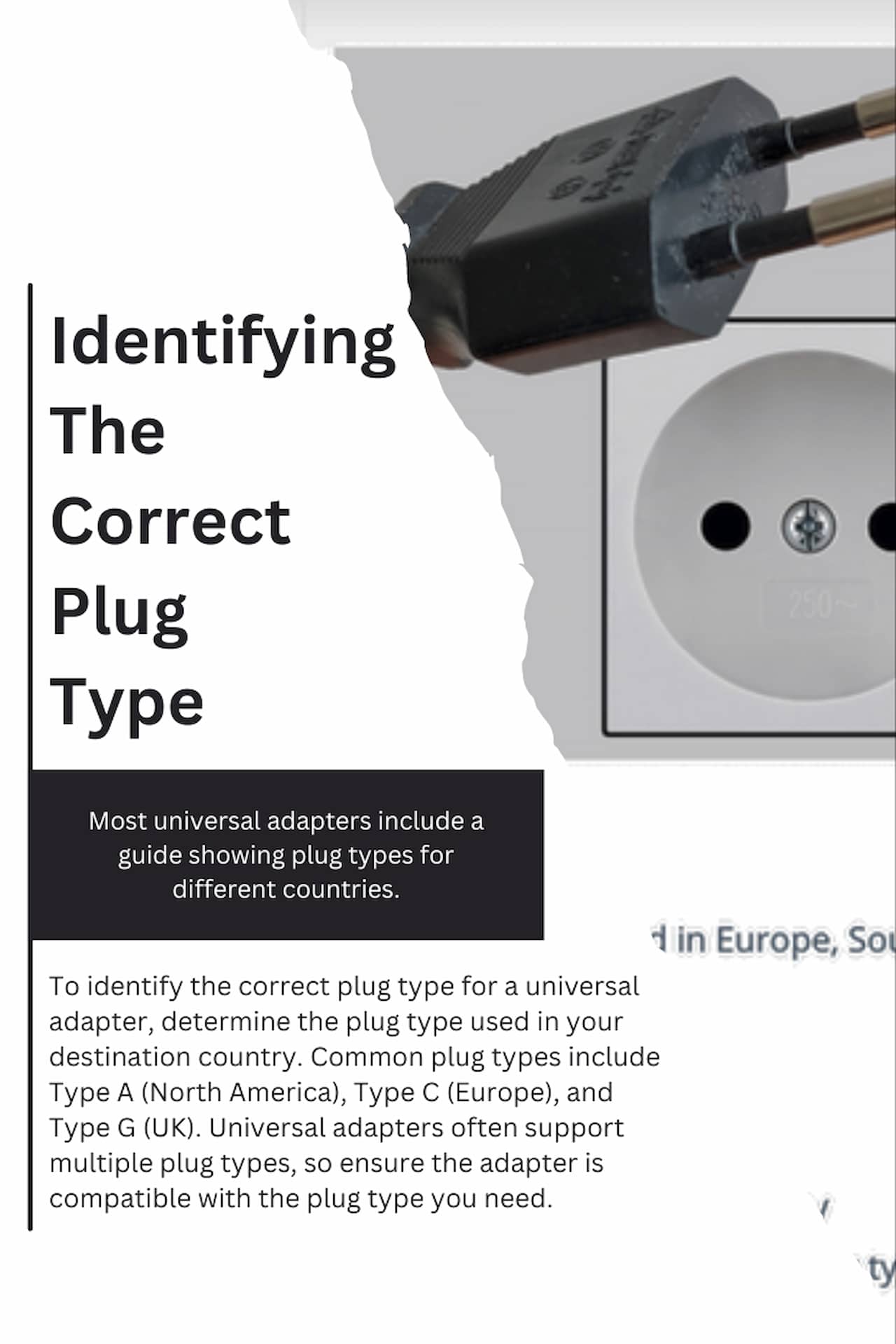 Identifying The Correct Plug Type