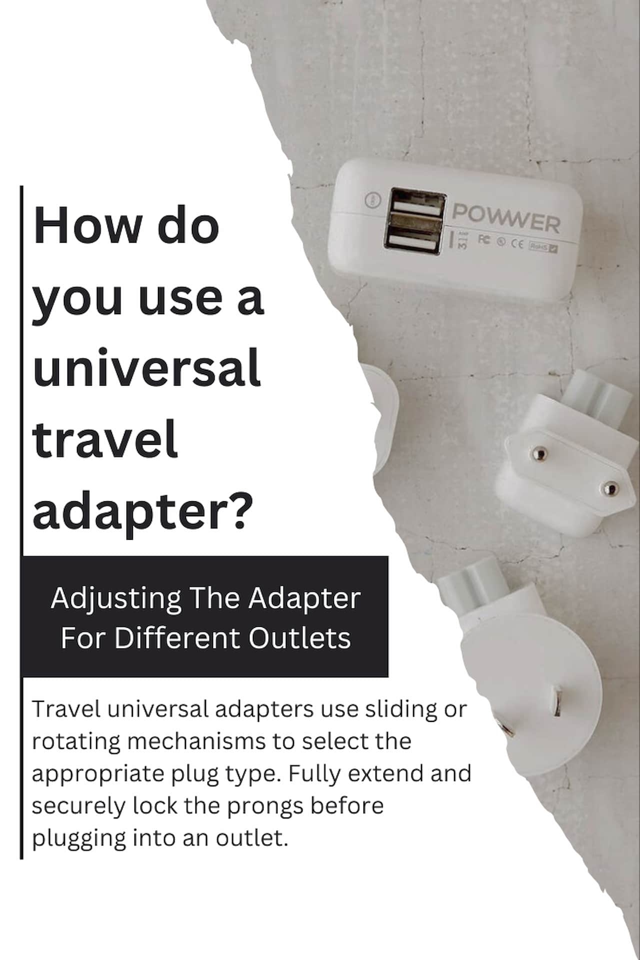 Travel Universal Adapter With Safety Shutter How To Use