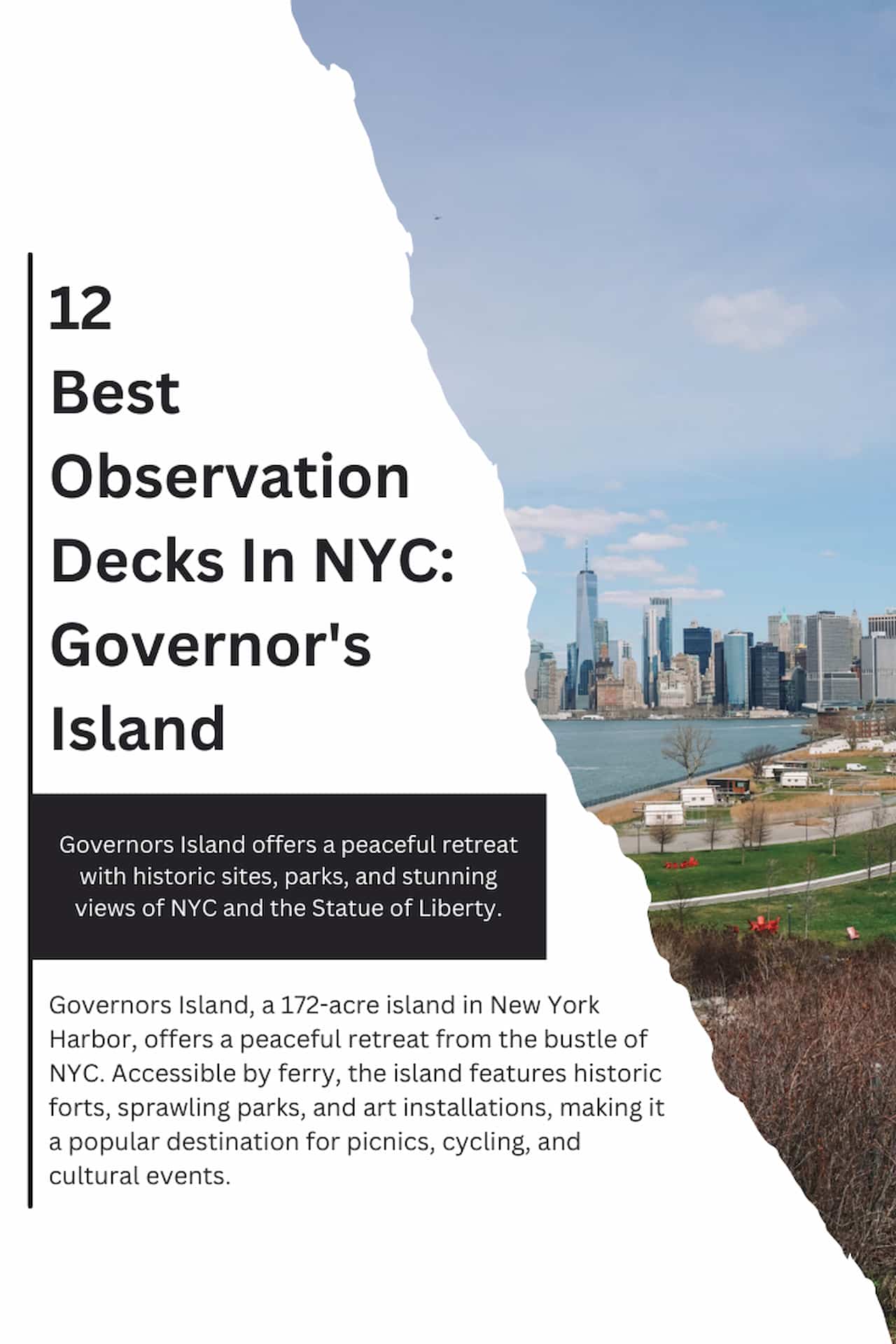 12 Best Observation Decks In NYC Governors Island