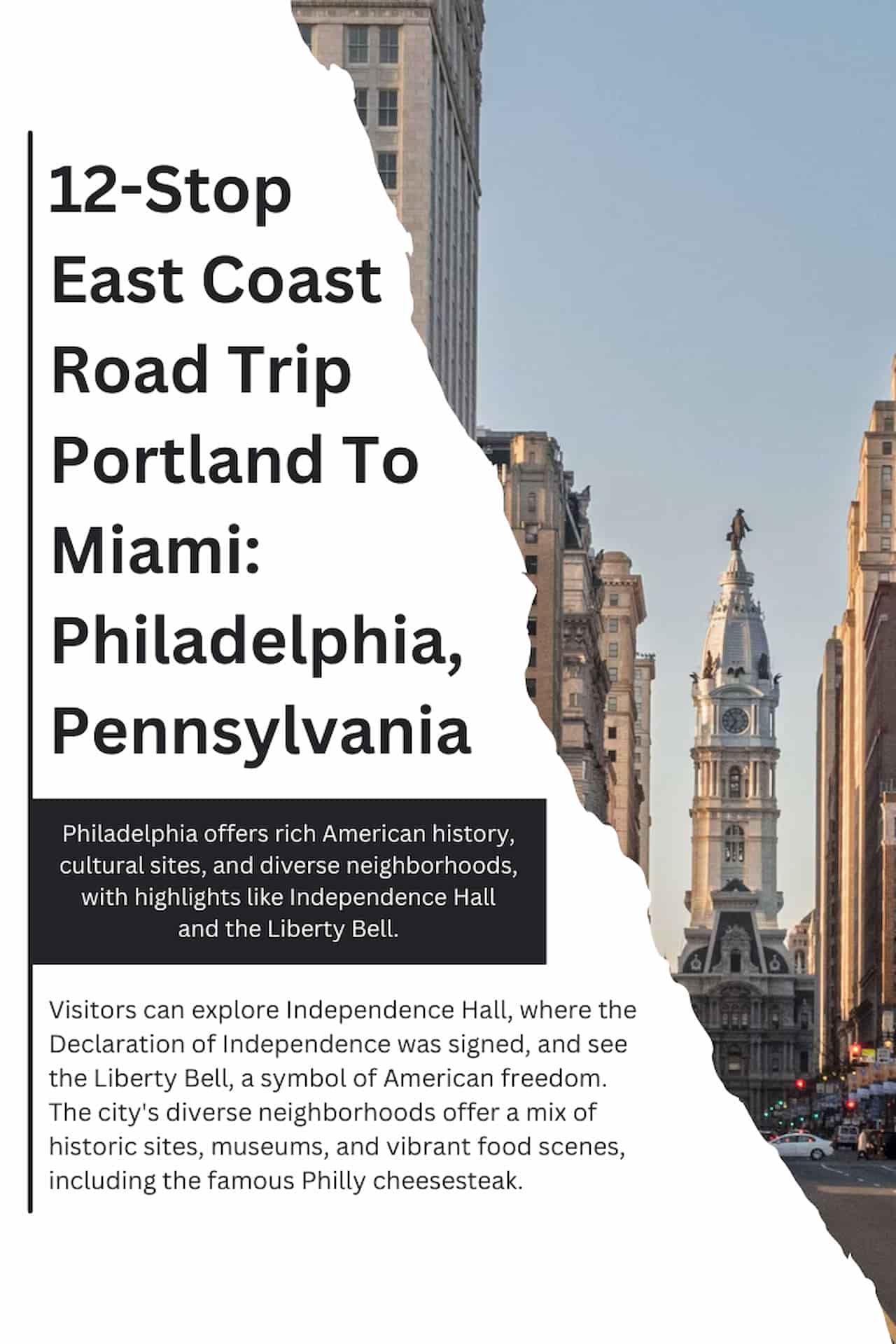 12 Stop East Coast Road Trip Portland To Miami Philadelphia Pennsylvania