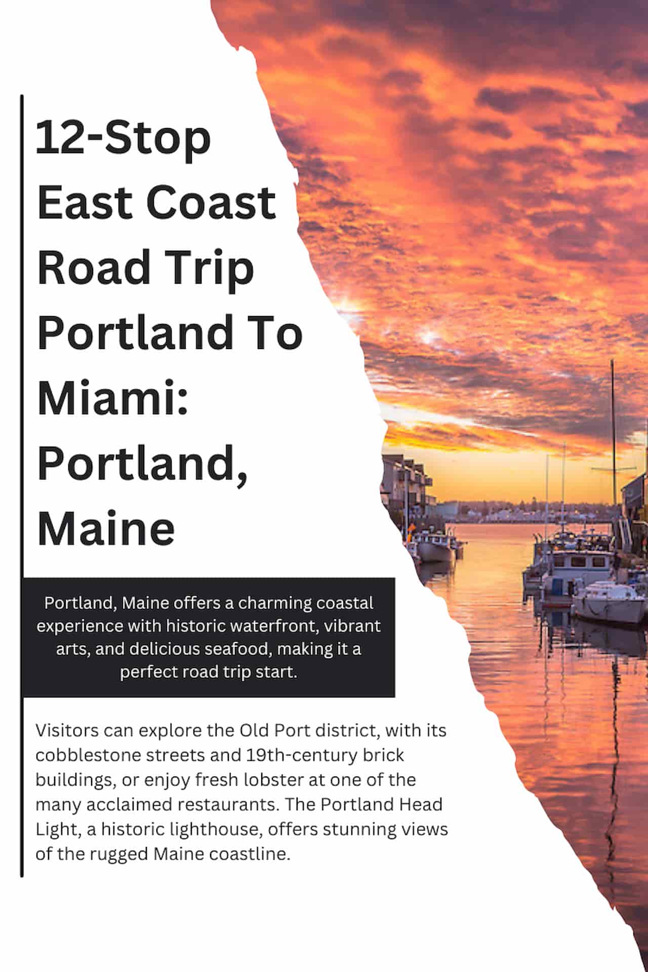 12 Stop East Coast Road Trip Portland To Miami Portland Maine