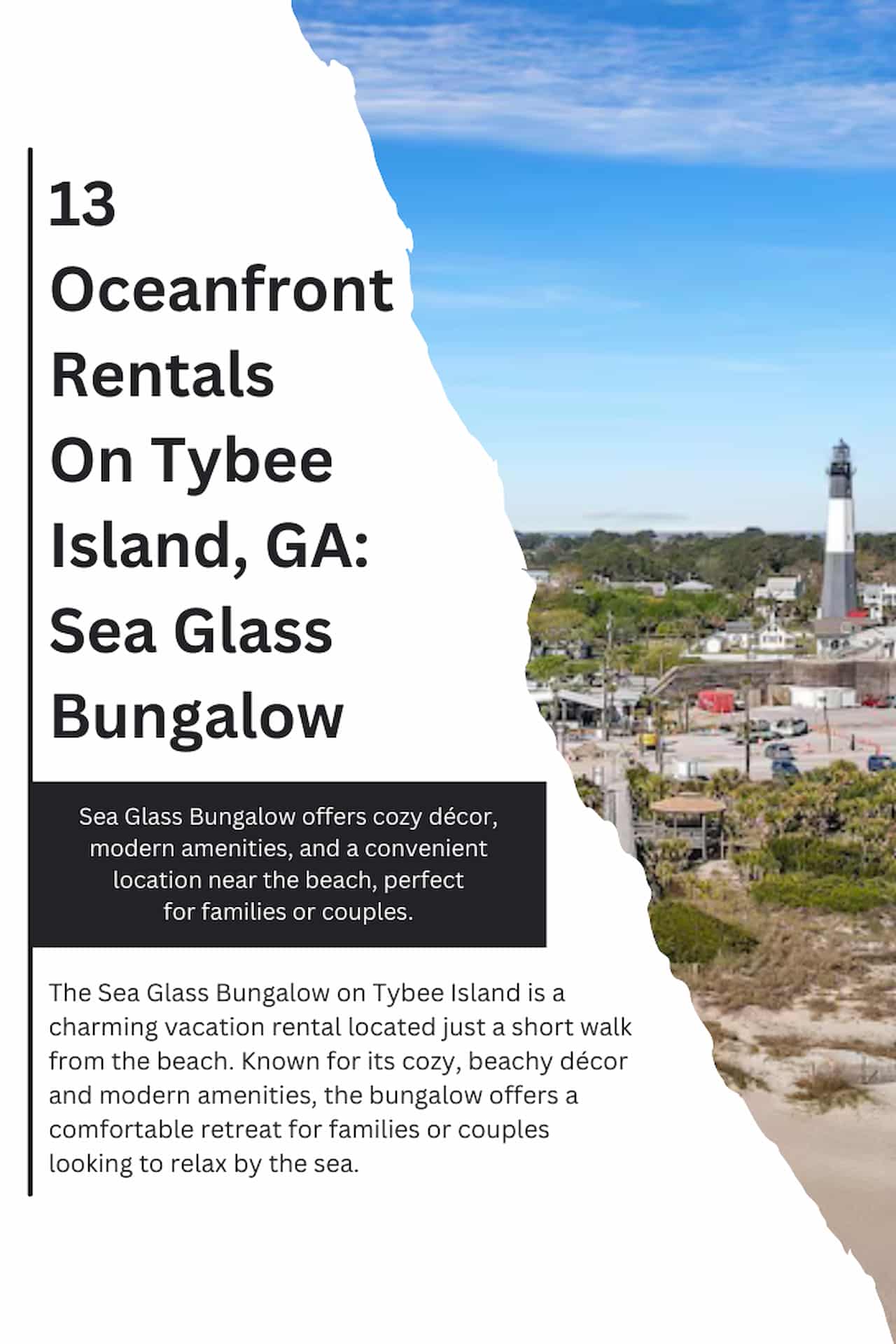 13 Oceanfront Rentals On Tybee Island GA Sea Glass Bungalow