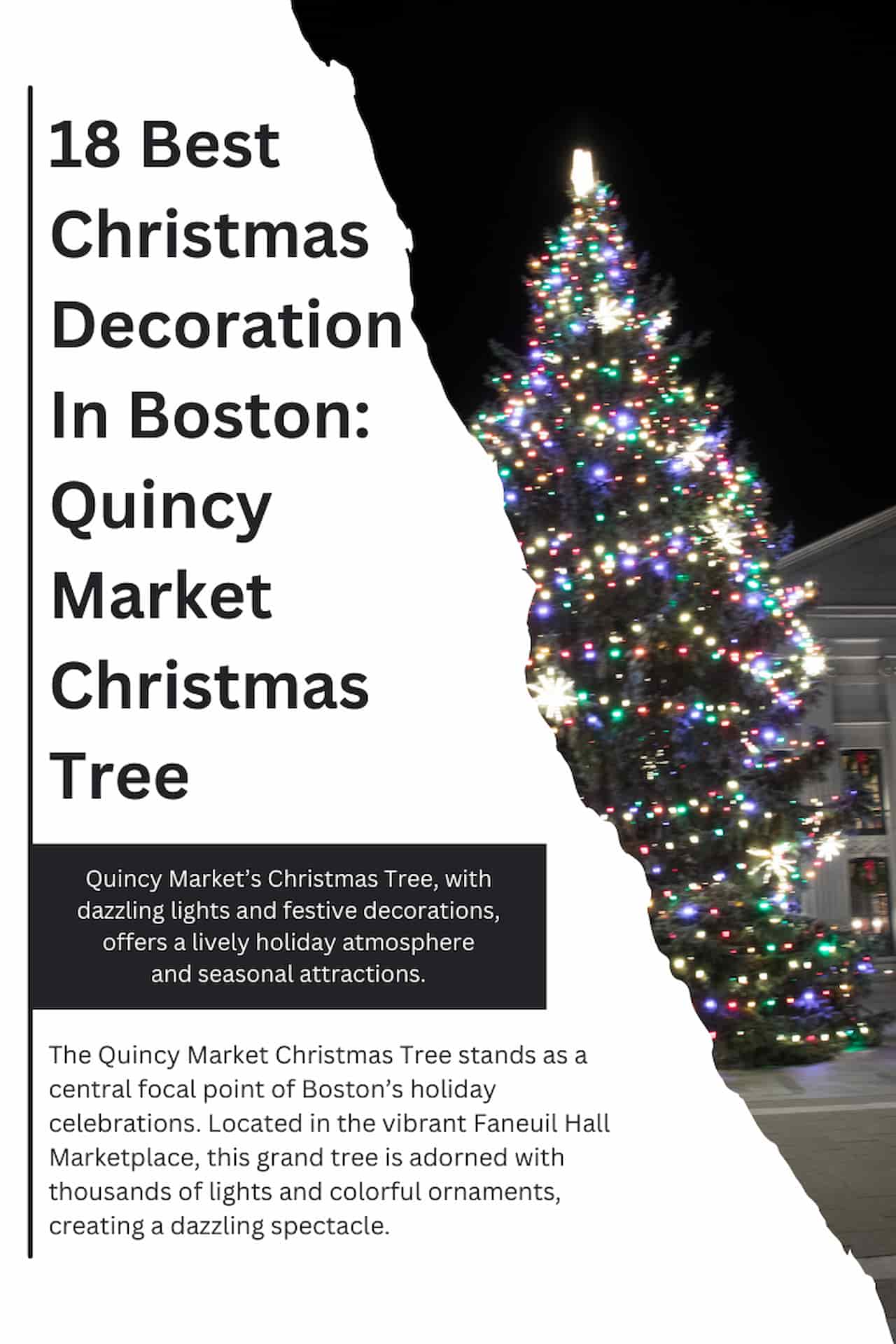 18 Best Christmas Decoration In Boston Quincy Market Christmas Tree