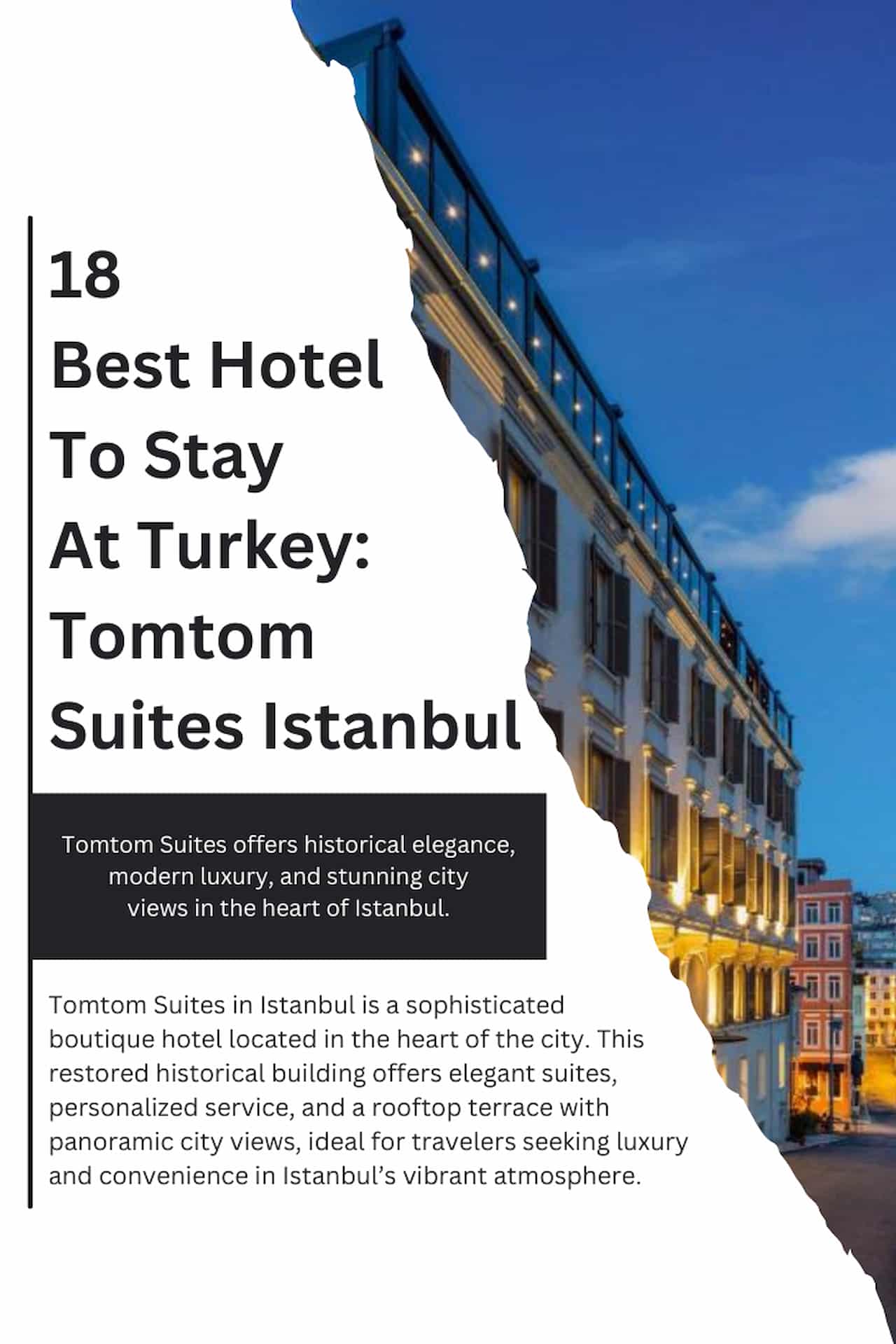 18 Best Hotel To Stay At Turkey Tomtom Suites Istanbul