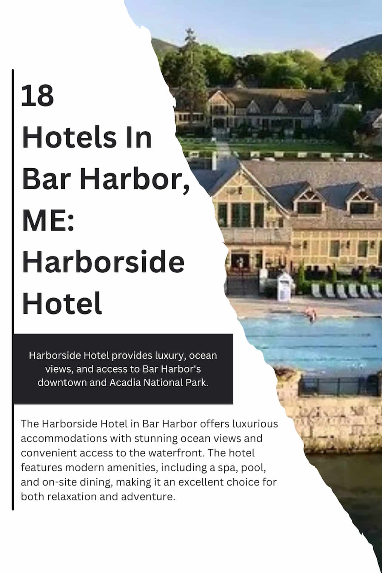 18 Hotels In Bar Harbor ME Harborside Hotel