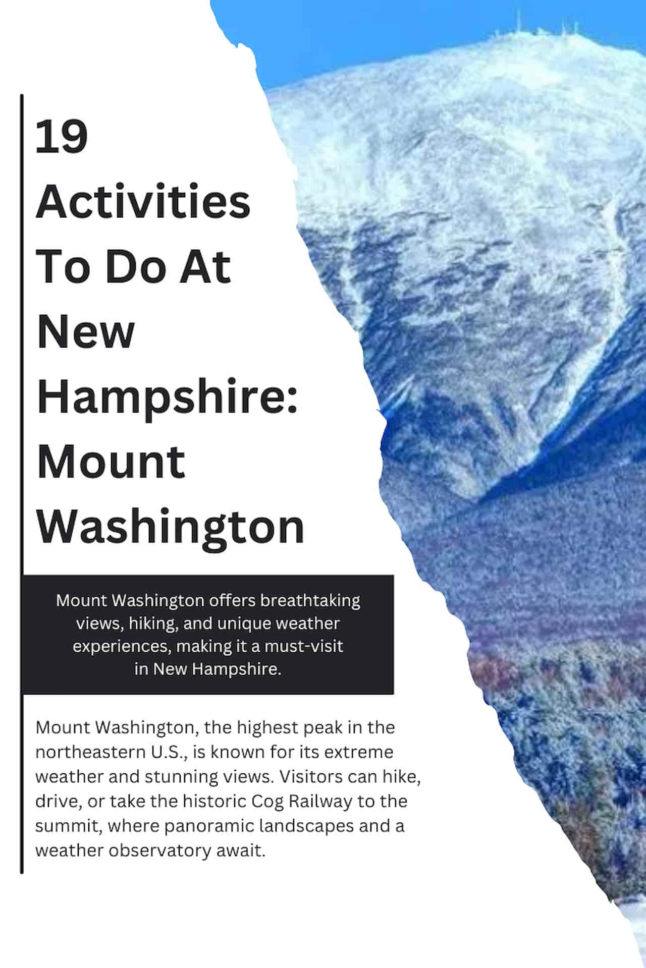 19 Activities To Do At New Hampshire Mount Washington