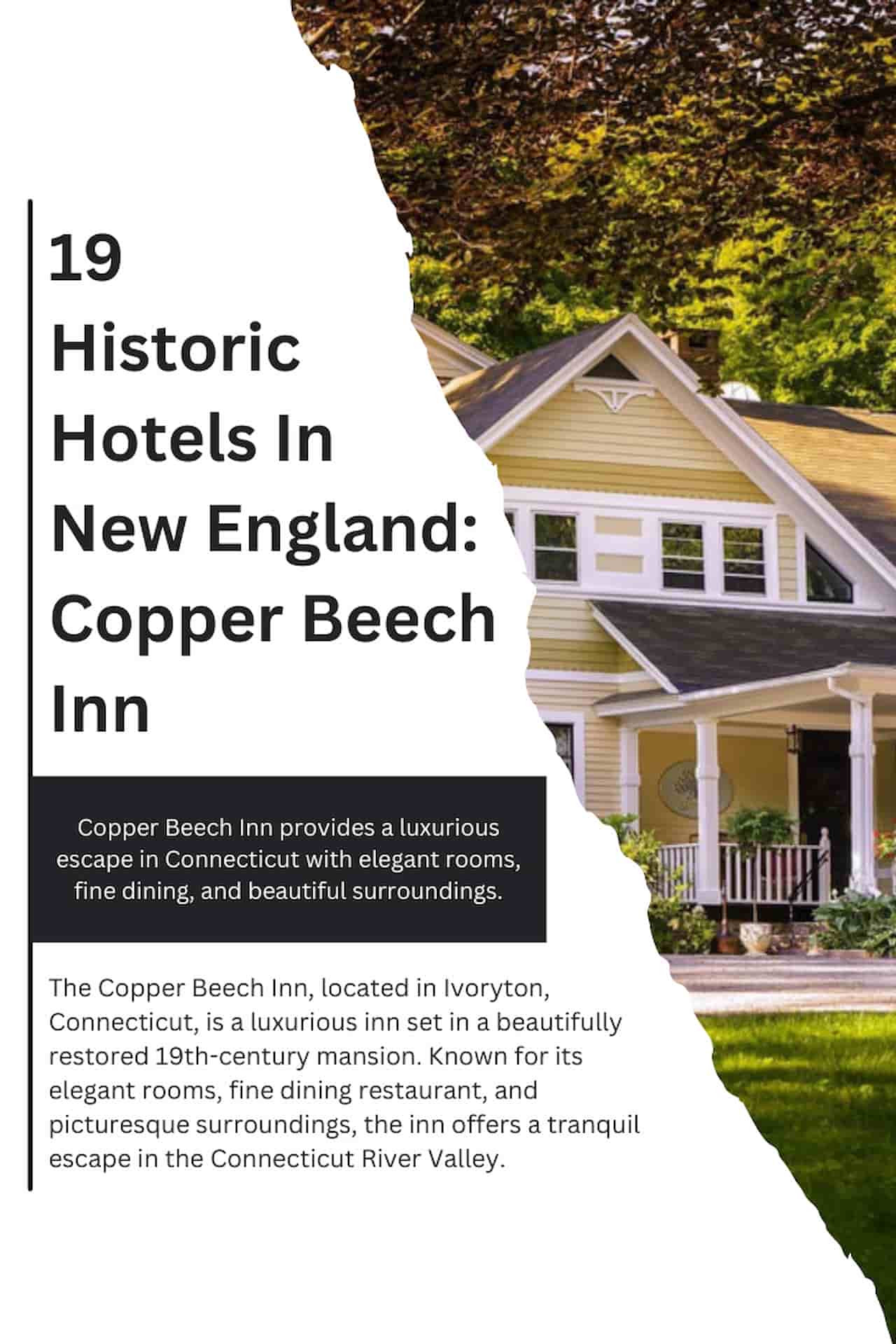 19 Historic Hotels In New England Copper Beech Inn