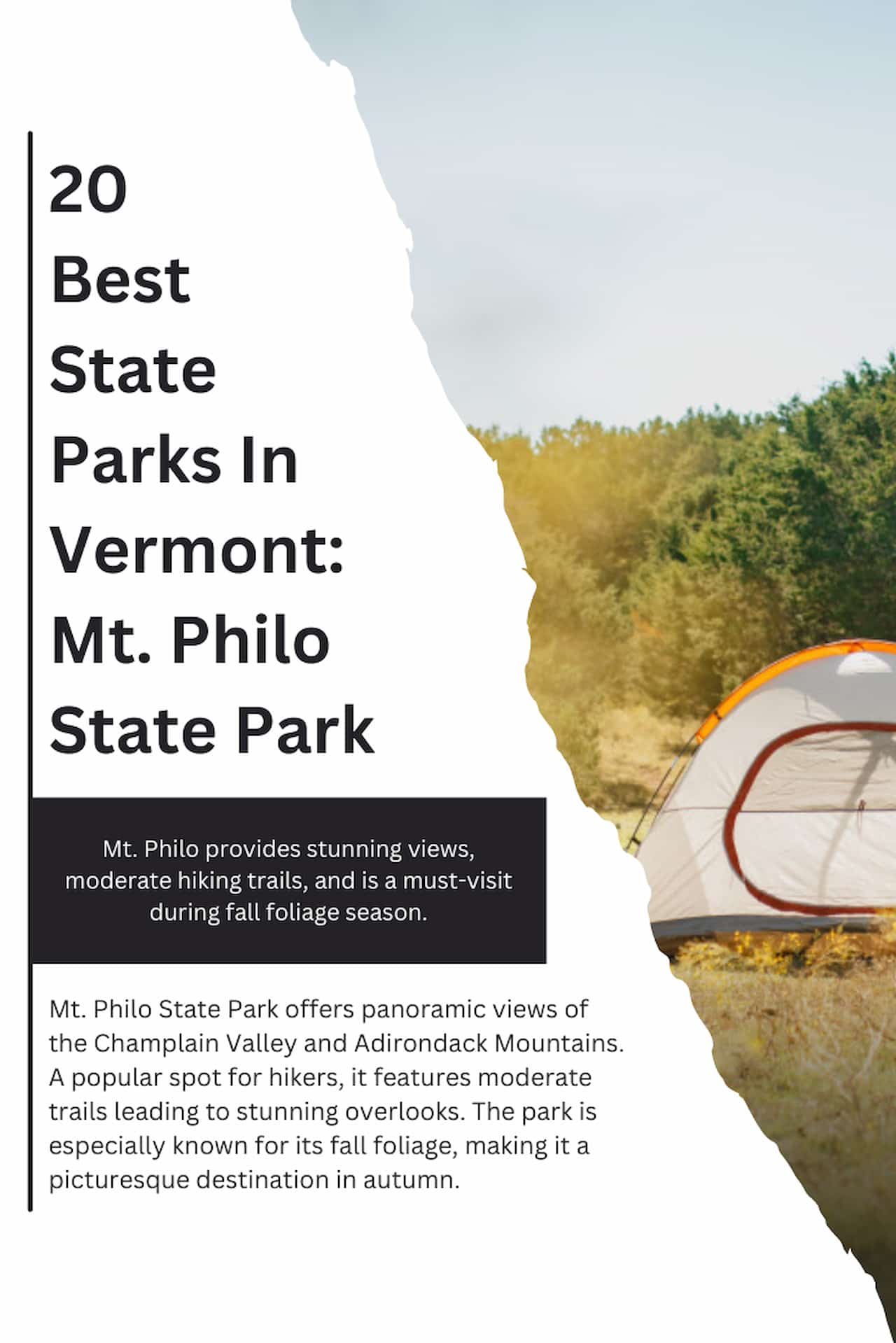 20 Best State Parks In Vermont Mt. Philo State Park