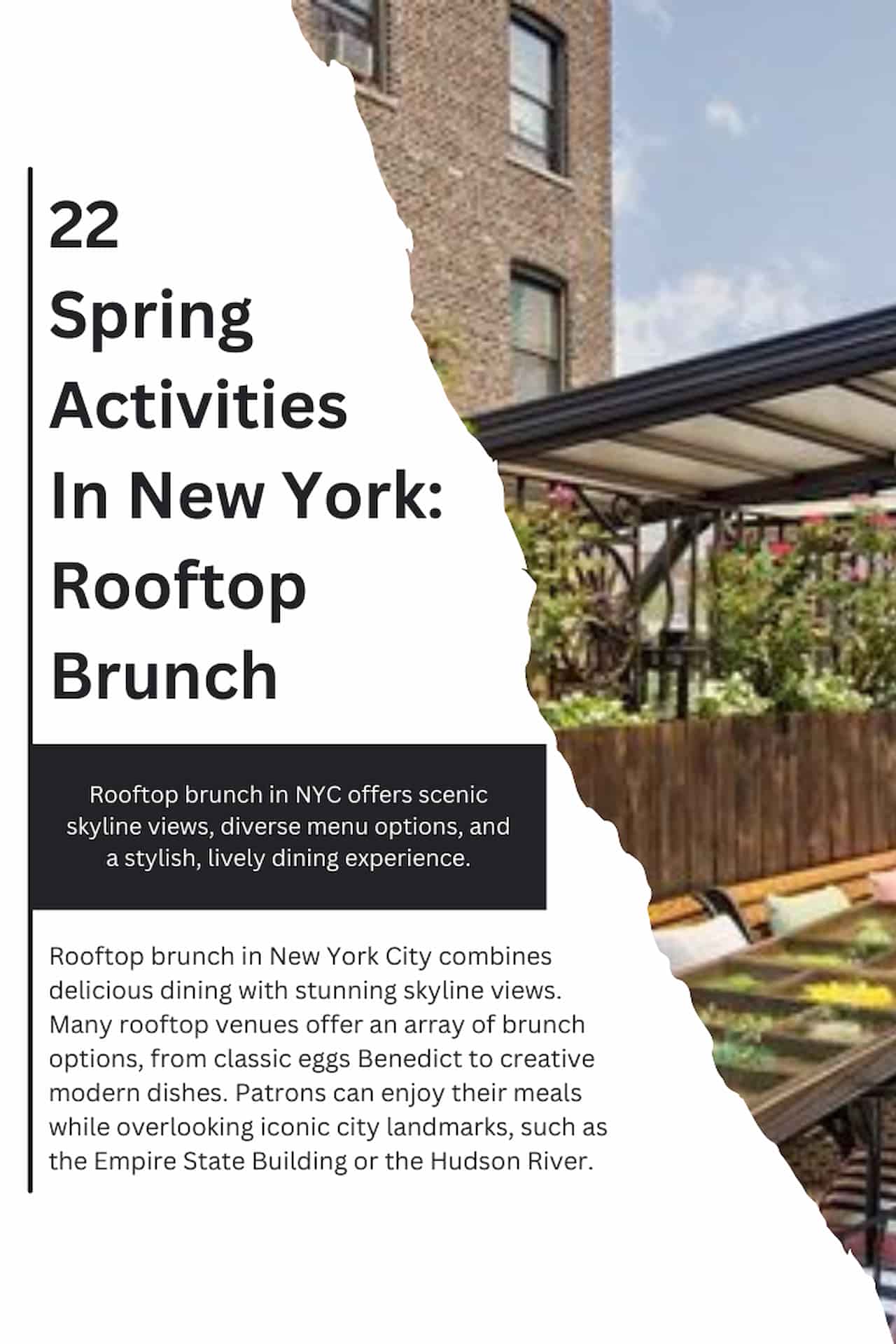 22 Spring Activities In New York Rooftop Brunch