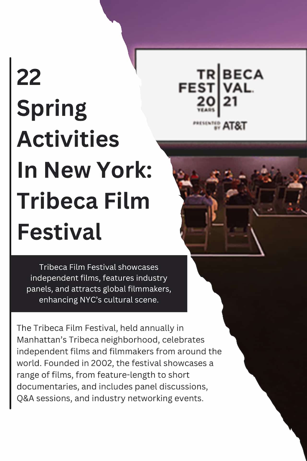 22 Spring Activities In New York Tribeca Film Festival