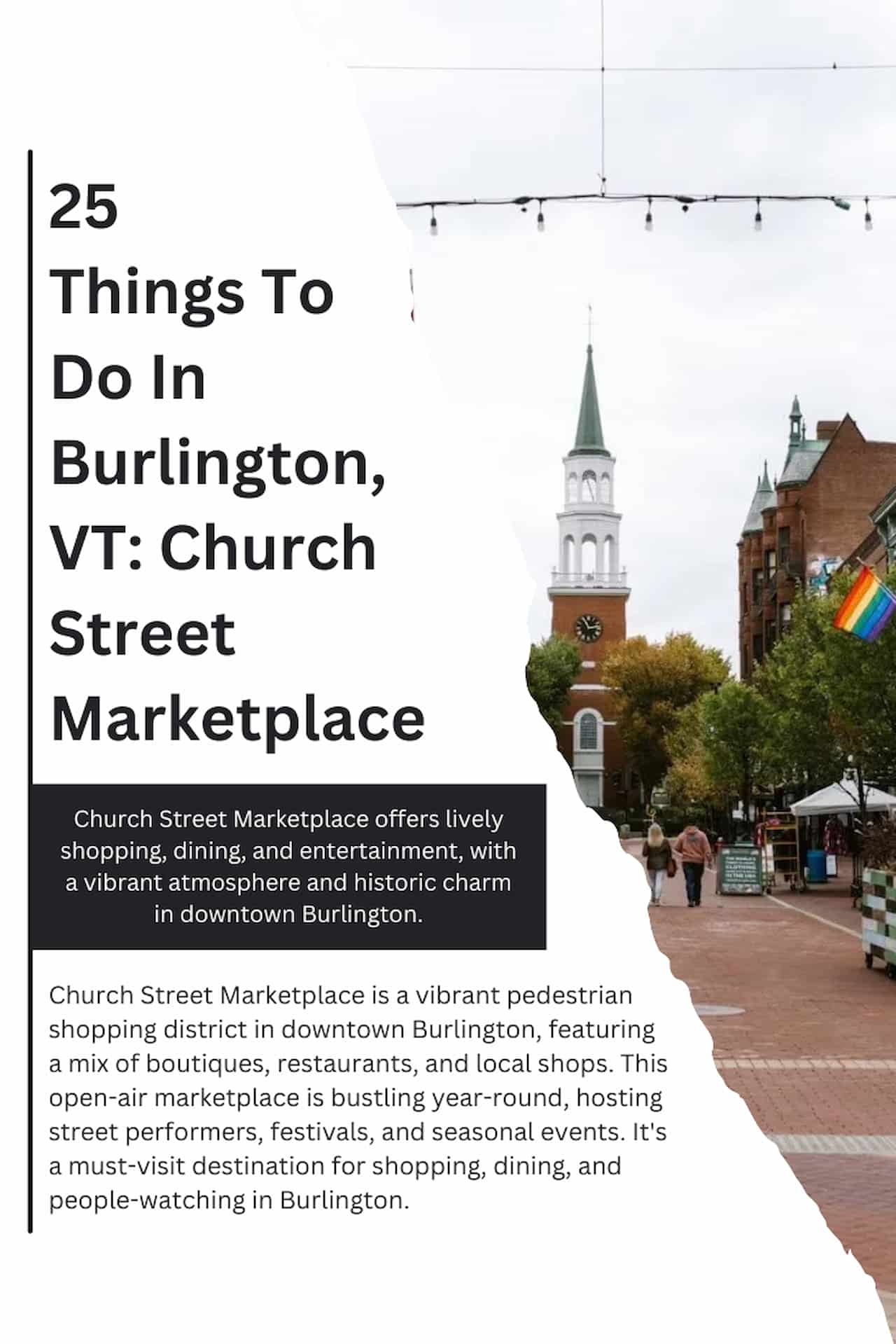 25 Things To Do In Burlington VT Church Street Marketplace