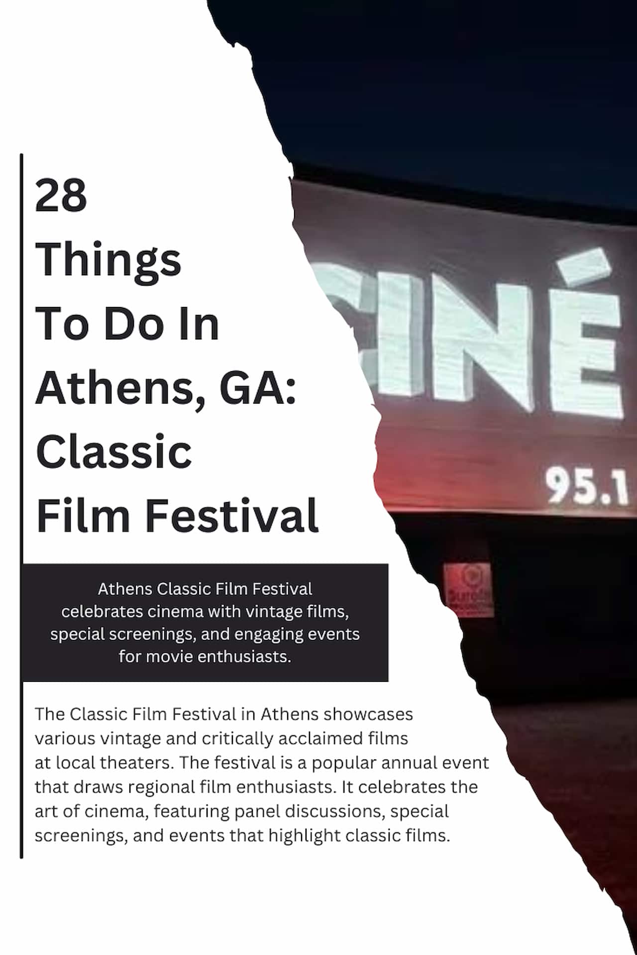 28 Things To Do In Athens GA Classic Film Festival