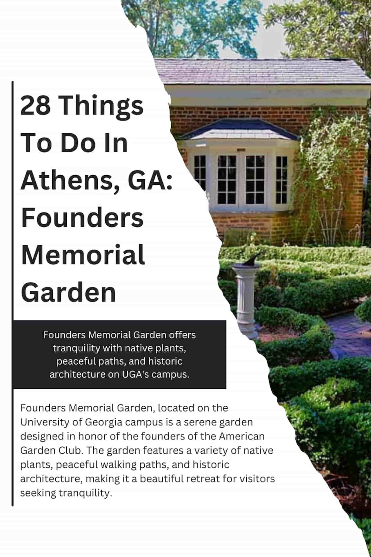 28 Things To Do In Athens GA Founders Memorial Garden