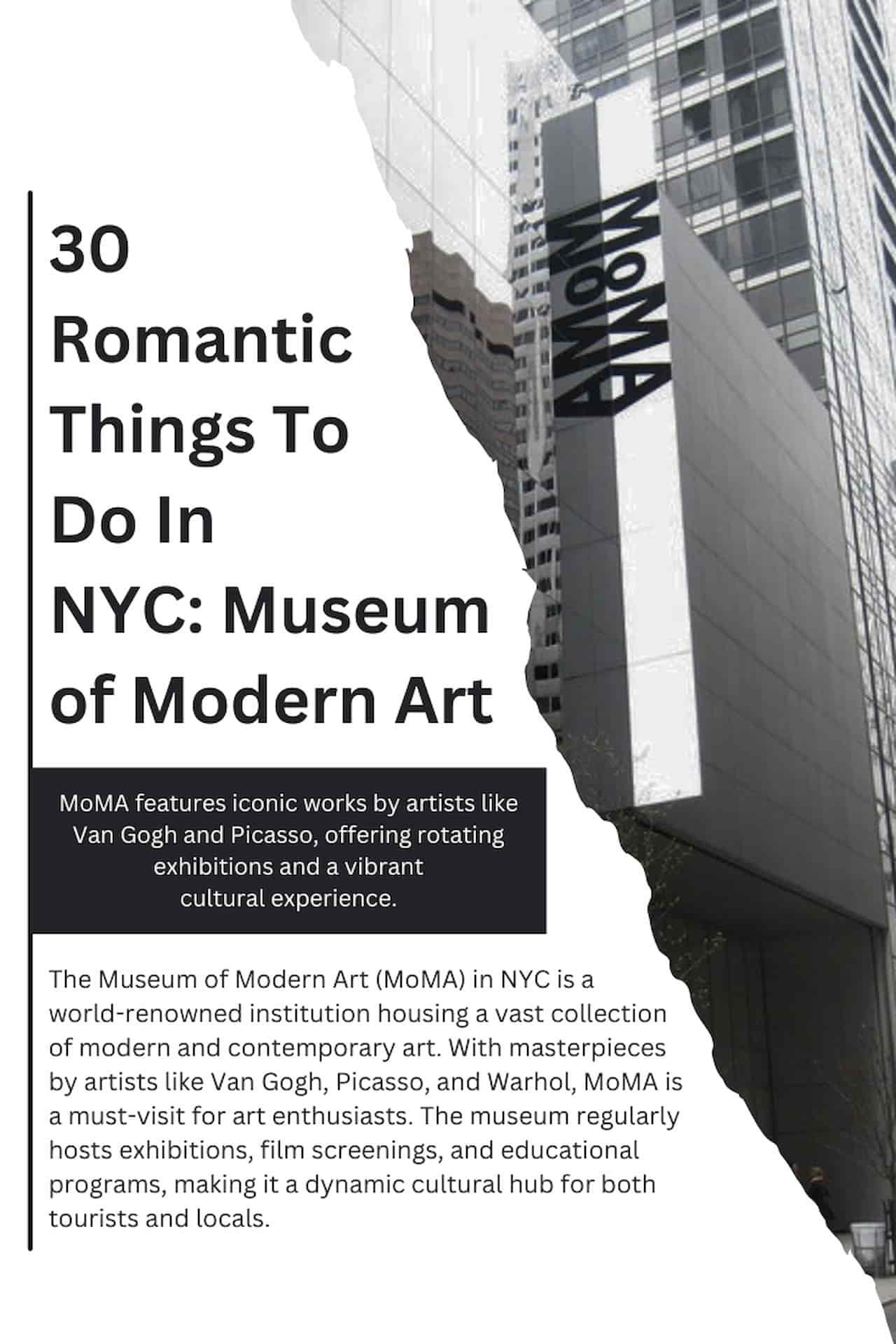 30 Romantic Things To Do In NYC Museum Of Modern Art